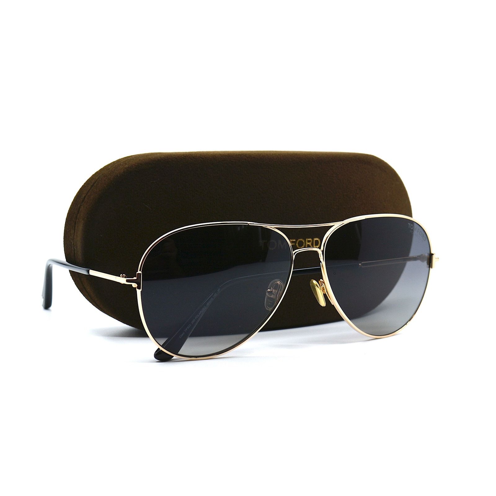 Tom Ford TOM FORD TF823/S 28D CLARK GOLD GREY POLARIZED SUNGLASSES Size ONE SIZE - 2 Thumbnail