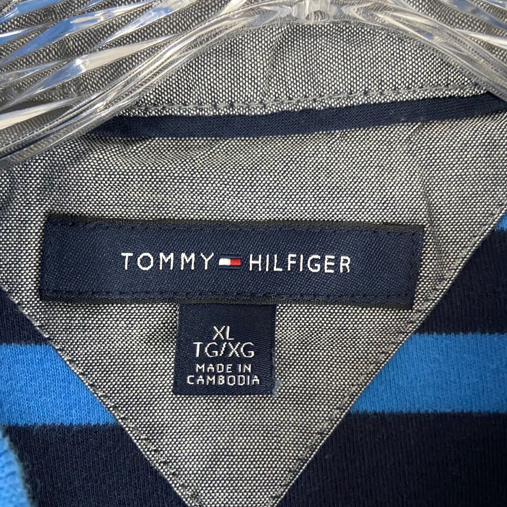 Tommy Hilfiger TOMMY HILFIGER Striped Polo Shirt Blue Adult XL Mens Size US XL / EU 56 / 4 - 6 Thumbnail