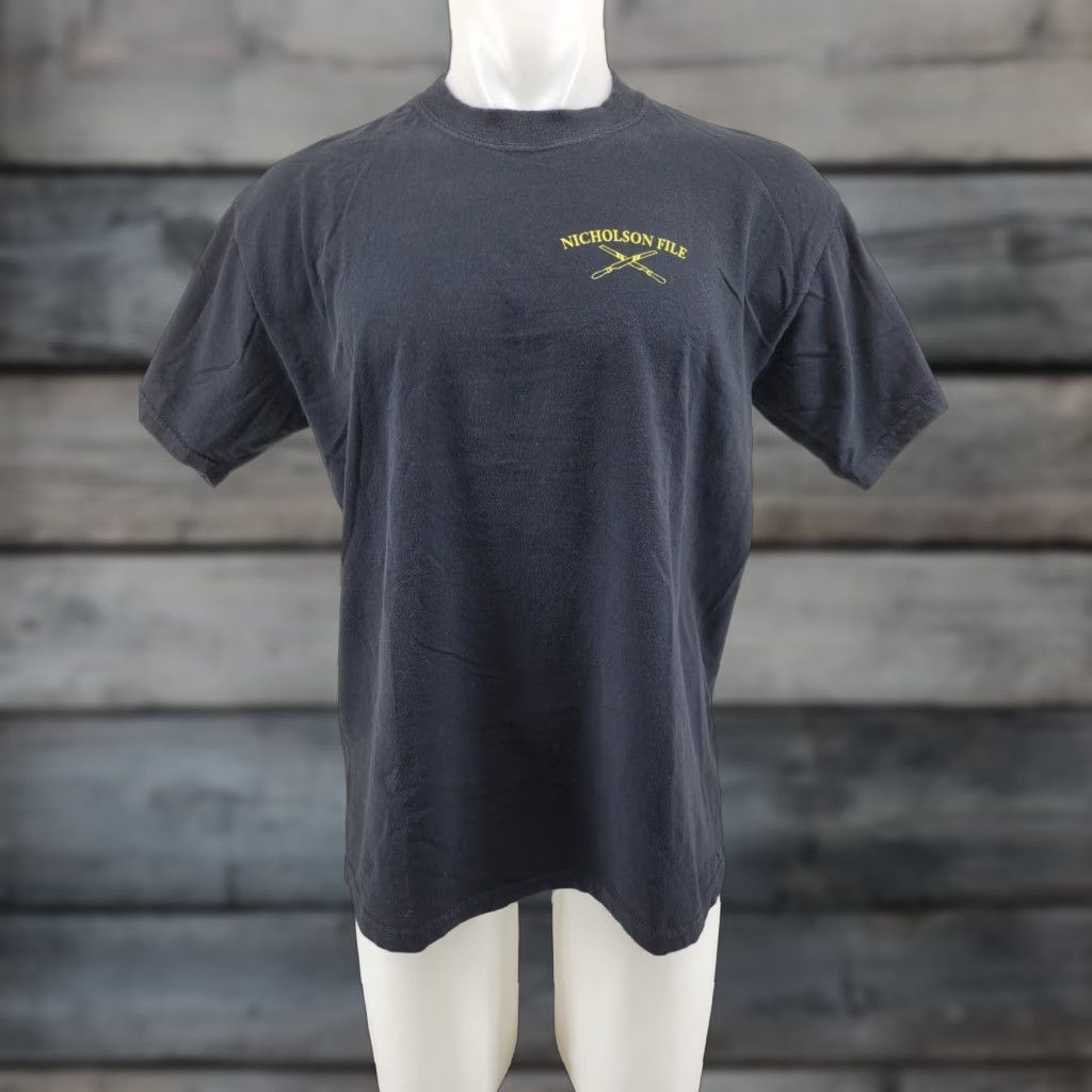 Jerzees Nicholson File Black Shirt Men's L T-Shirt Short Sleeve Cotton Graphic Print #2 Size US L / EU 52-54 / 3 - 1 Thumbnail