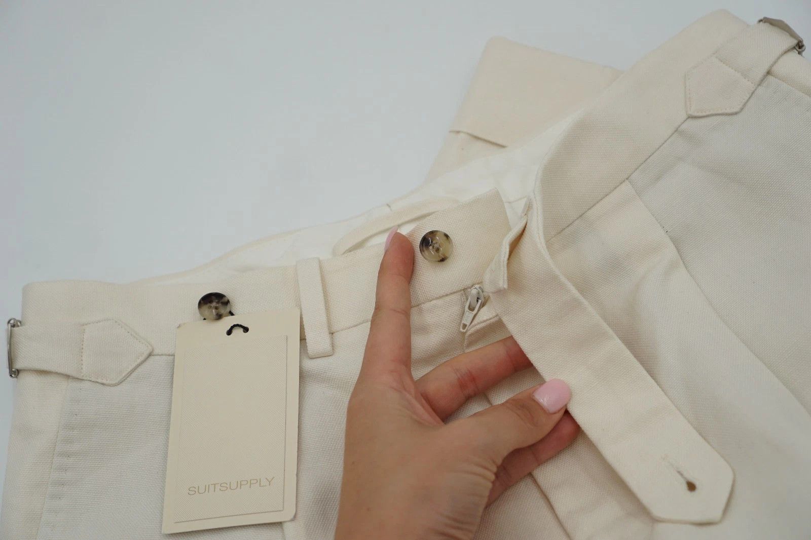 Suitsupply Men Suitsupply Pants Cotton & Linen Vigo Ivory UK/US36 Size 36R - 3 Thumbnail