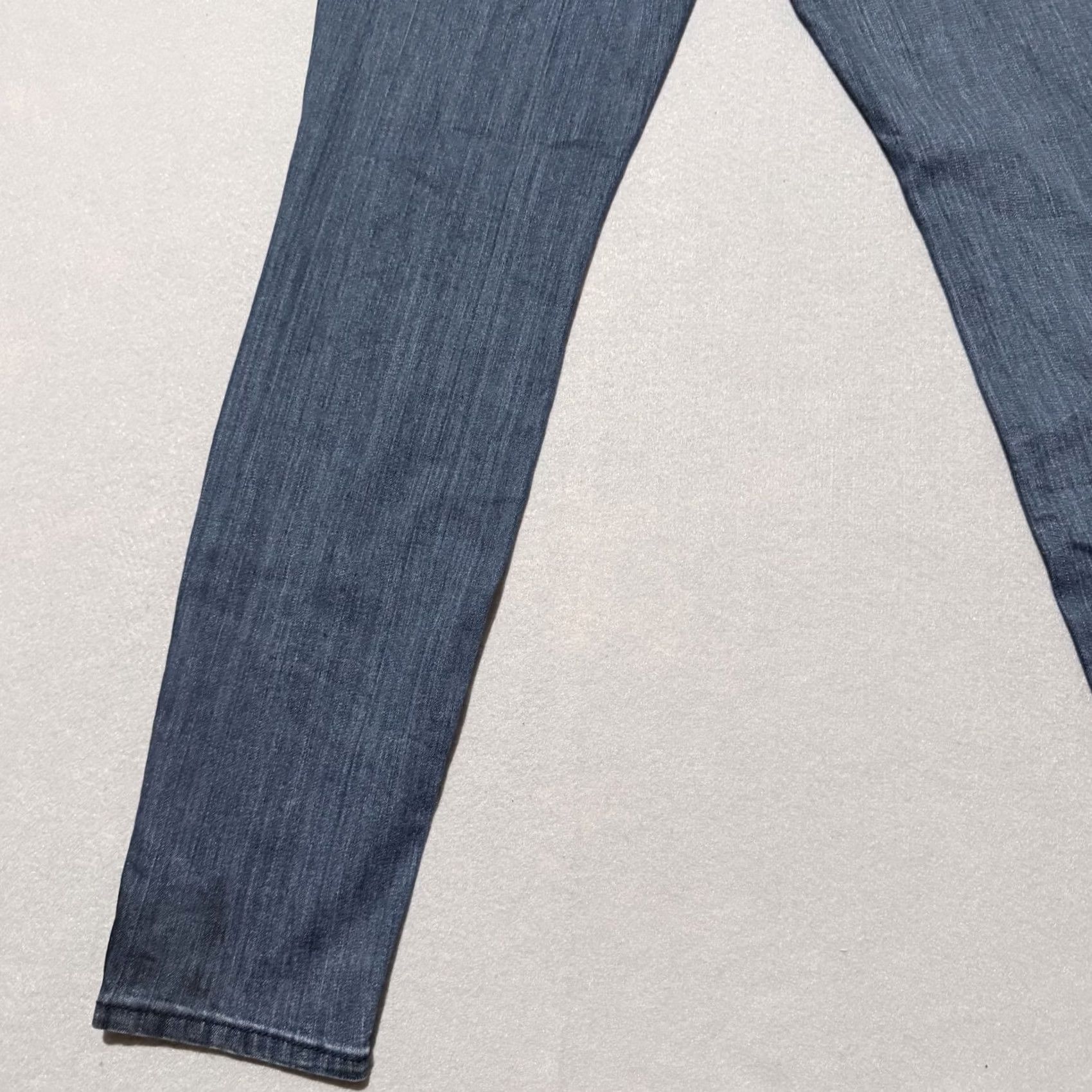 Vintage Simply Vera Vera Wang Jeans Women's Blue Denim Distressed Mid Rise Skinny - 6 Size 28" / US 6 / IT 42 - 7 Thumbnail