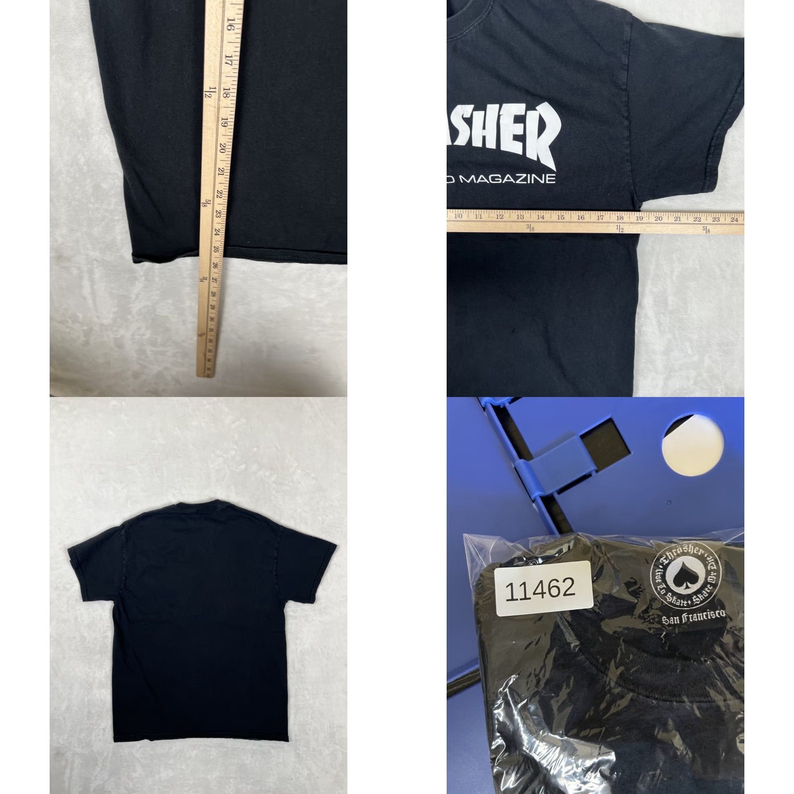 Thrasher VINTAGE Thrasher T-Shirt Men's Medium Black Grunge 90s Y2K Vintage Skater Punk 2000s Crew Neck Short Sleeve Regular Cotton Size US M / EU 48-50 / 2 - 8 Thumbnail