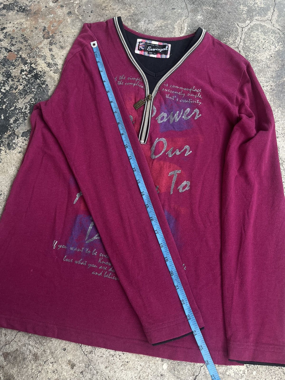 If Six Was Nine × Japanese Brand × Le Grande Bleu (L.G.B.) JAPANESE EUROYAL POEM ZIPPER UP LONGSLEEVE PUNK GOTHIC STYLE Size US M / EU 48-50 / 2 - 12 Thumbnail