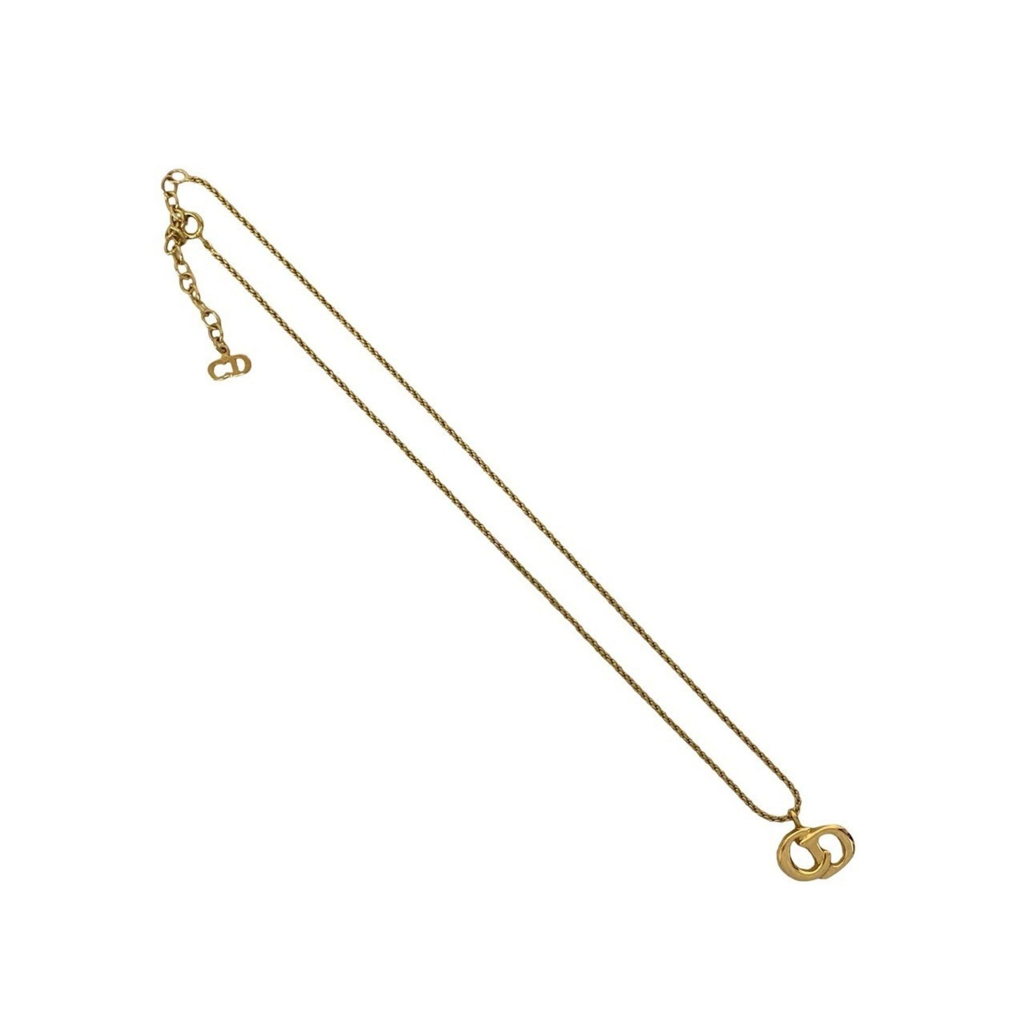 Dior Christian Dior CD GP Necklace Pendant Choker Gold 74784 Size ONE SIZE - 1 Thumbnail