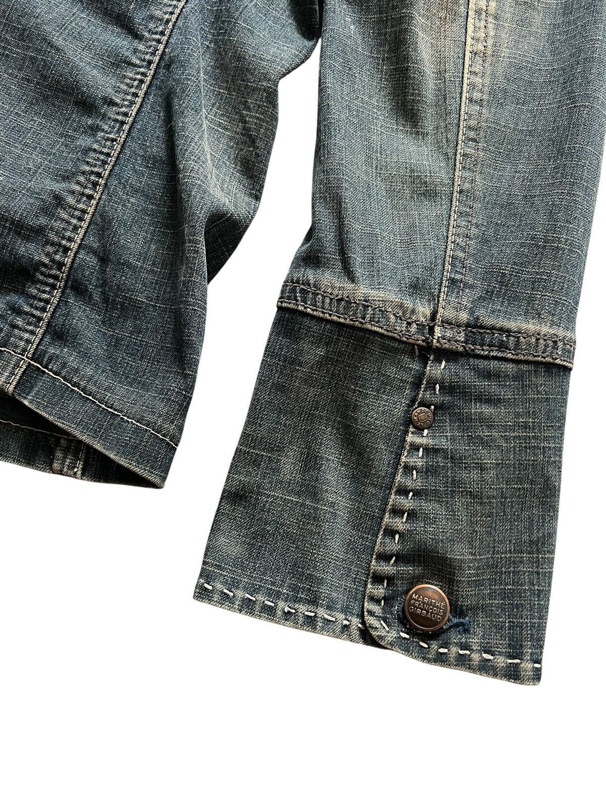 Marithe + Francois Girbaud 1990s Marithe Francois Girbaud Denim Blazer Jacket Size S / US 4 / IT 40 - 8 Thumbnail