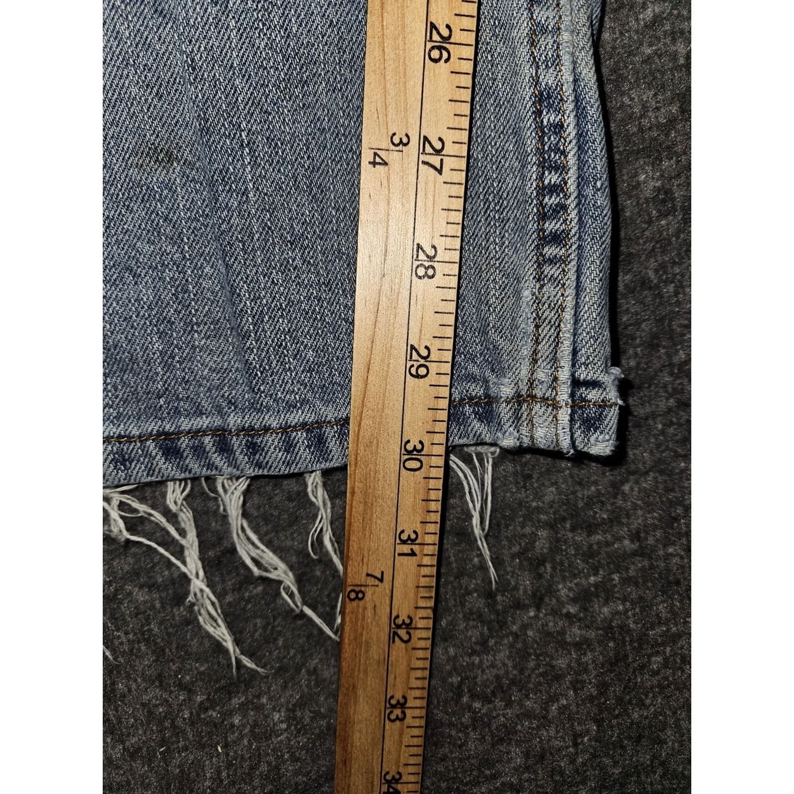 Vintage Levi Strauss Signature Low Loose Boot Jeans Mens 36x32 Light Blue Denim Vintage 5-Pocket Logo Zip Front Bootscut Regular Waist Mens Size US 36 / EU 52 - 5 Thumbnail