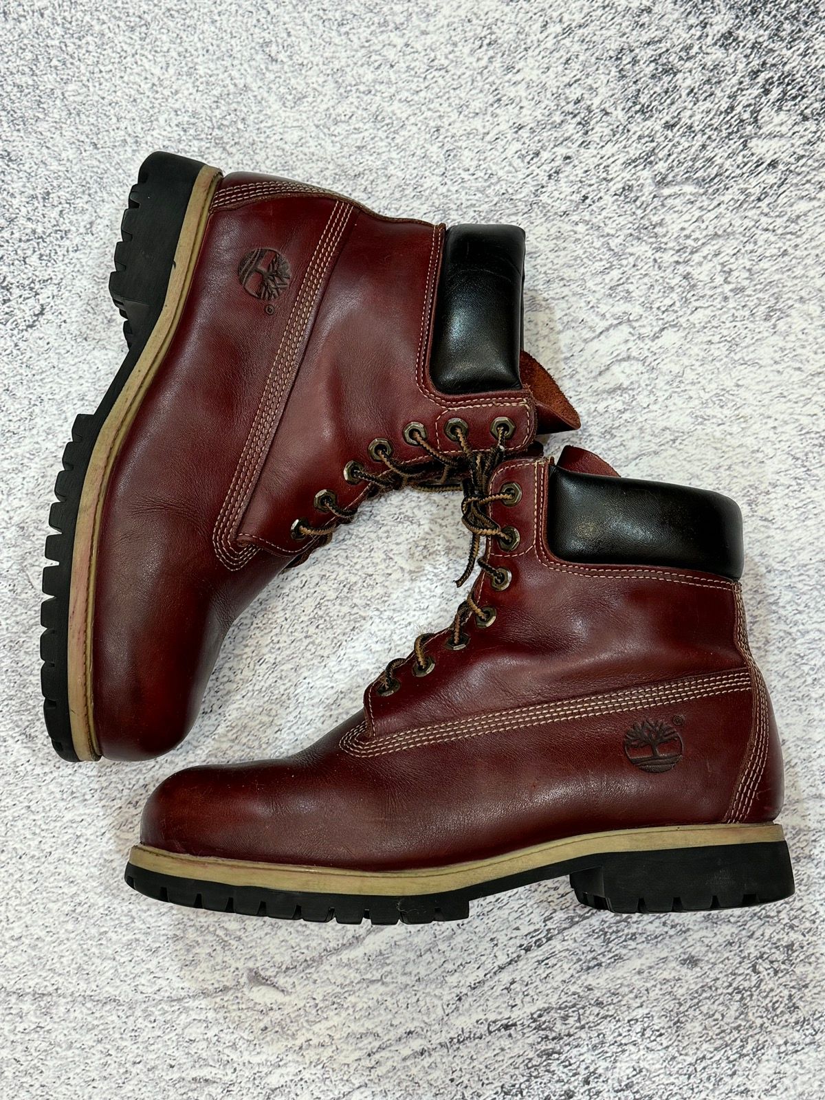 Pre-owned Timberland X Vintage Timberland Boots Made In Dominicana In Red