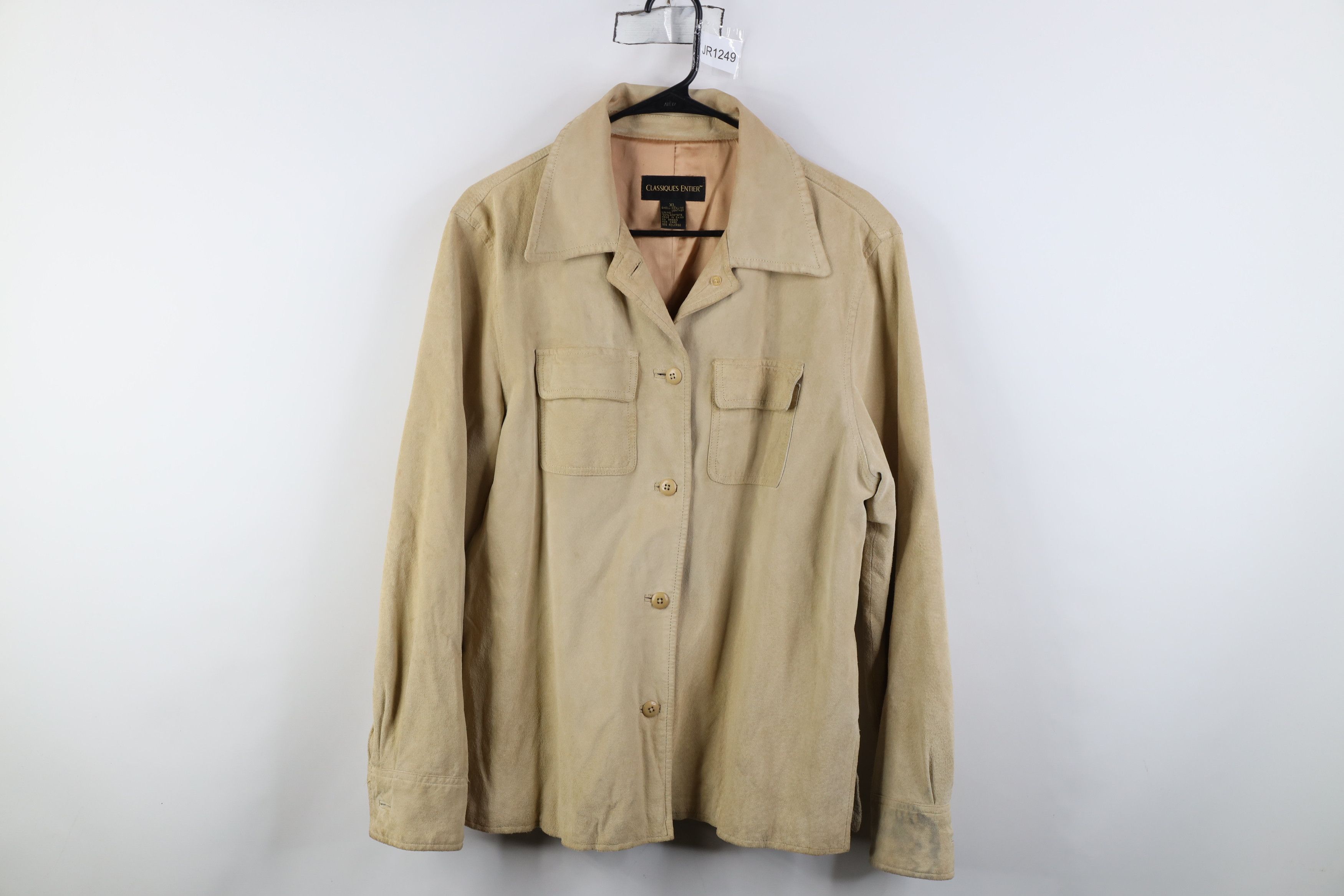Vintage Vintage 90s Streetwear Suede Leather Shirt Jacket Jac Shirt Size XL / US 12-14 / IT 48-50 - 1 Thumbnail