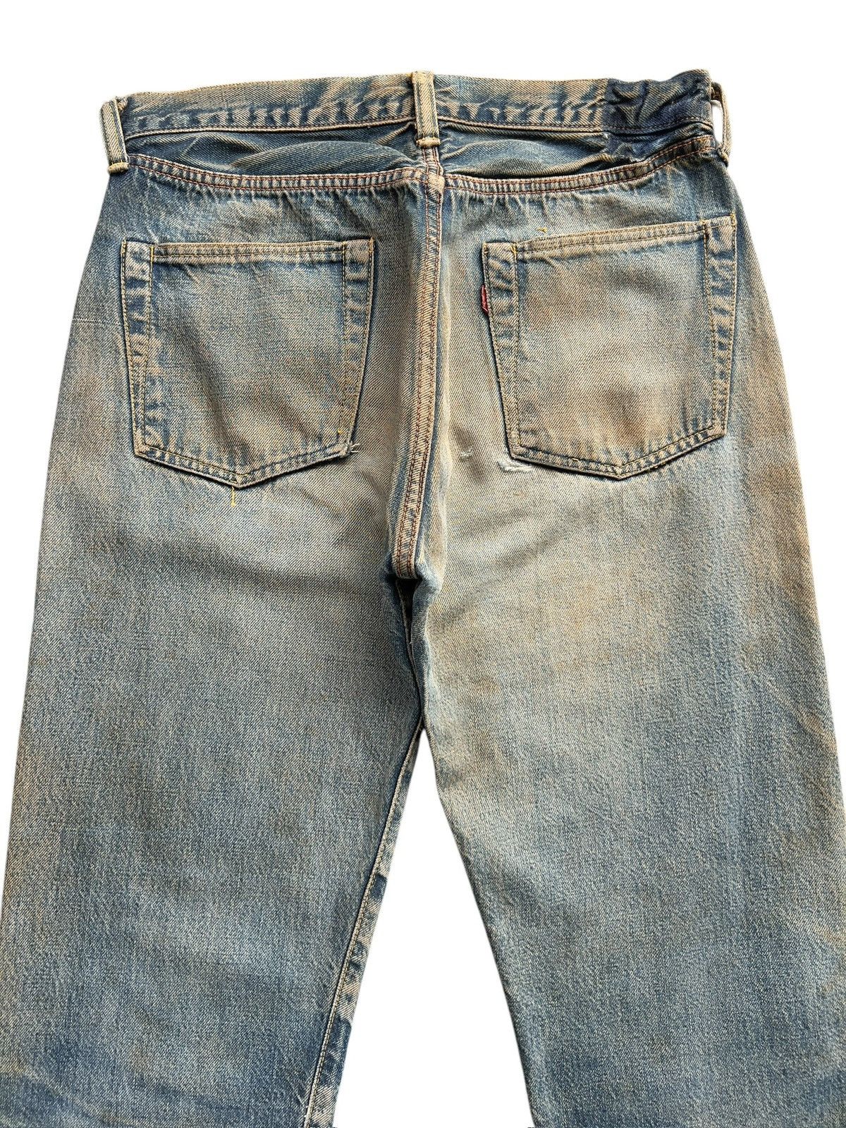 The Real McCoy's Vintage Mccoy Distressed Mudwash Denim Jeans 31x29 Size US 31 - 5 Thumbnail