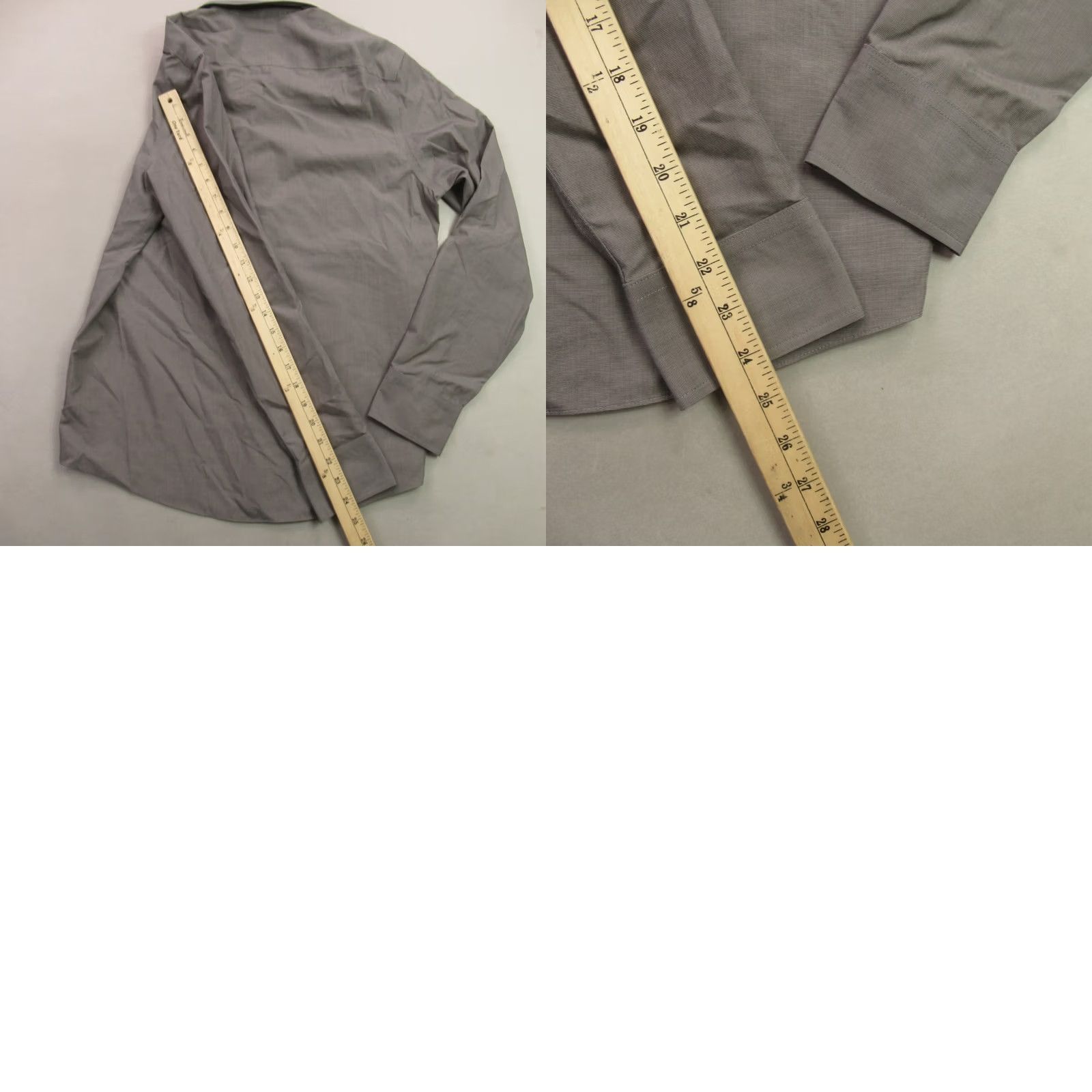 UNTUCKit UNTUCKit Shirt Mens Long Sleeve Button Front Casual Slim Gray/Gray Slim Fit Shirt Womens? Size US L / EU 52-54 / 3 - 8 Thumbnail