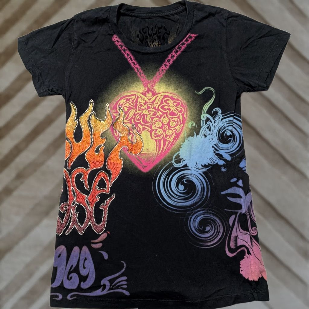 Velvet Velvet Rose Embellished T-Shirt - Women Medium Black Size M / US 6-8 / IT 42-44 - 1 Thumbnail