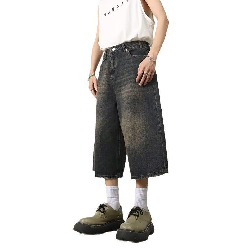 Japanese Brand × Jean Retro loose wide leg denim shorts Size US 32 / EU 48 - 3 Thumbnail