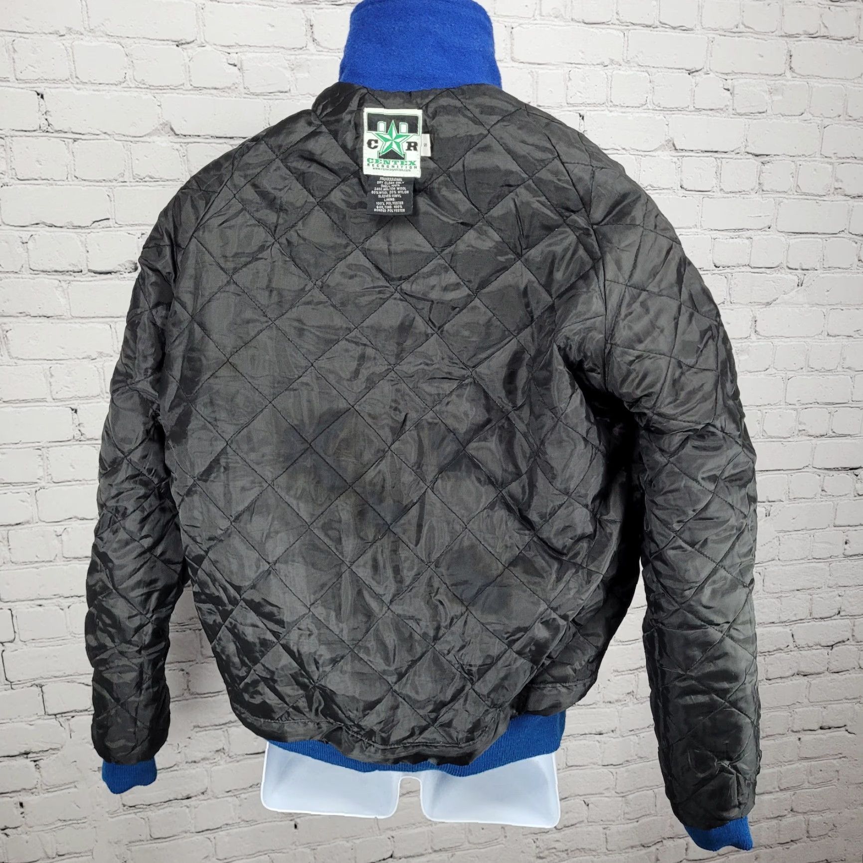 Vintage Centex Varsity Jacket Blue Gray Melton Wool Snap School - Small Mens Size US S / EU 44-46 / 1 - 7 Thumbnail