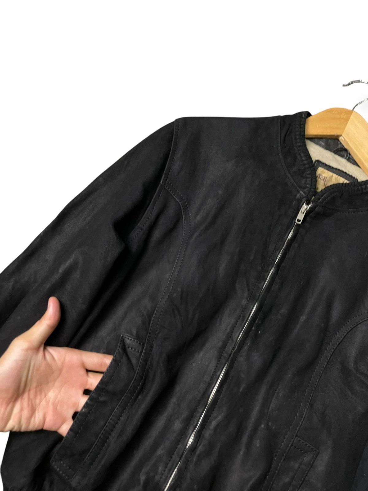 Japanese Brand × Vintage Angel Leather Double Pocket Zipper Jacket (107) Size US L / EU 52-54 / 3 - 5 Thumbnail