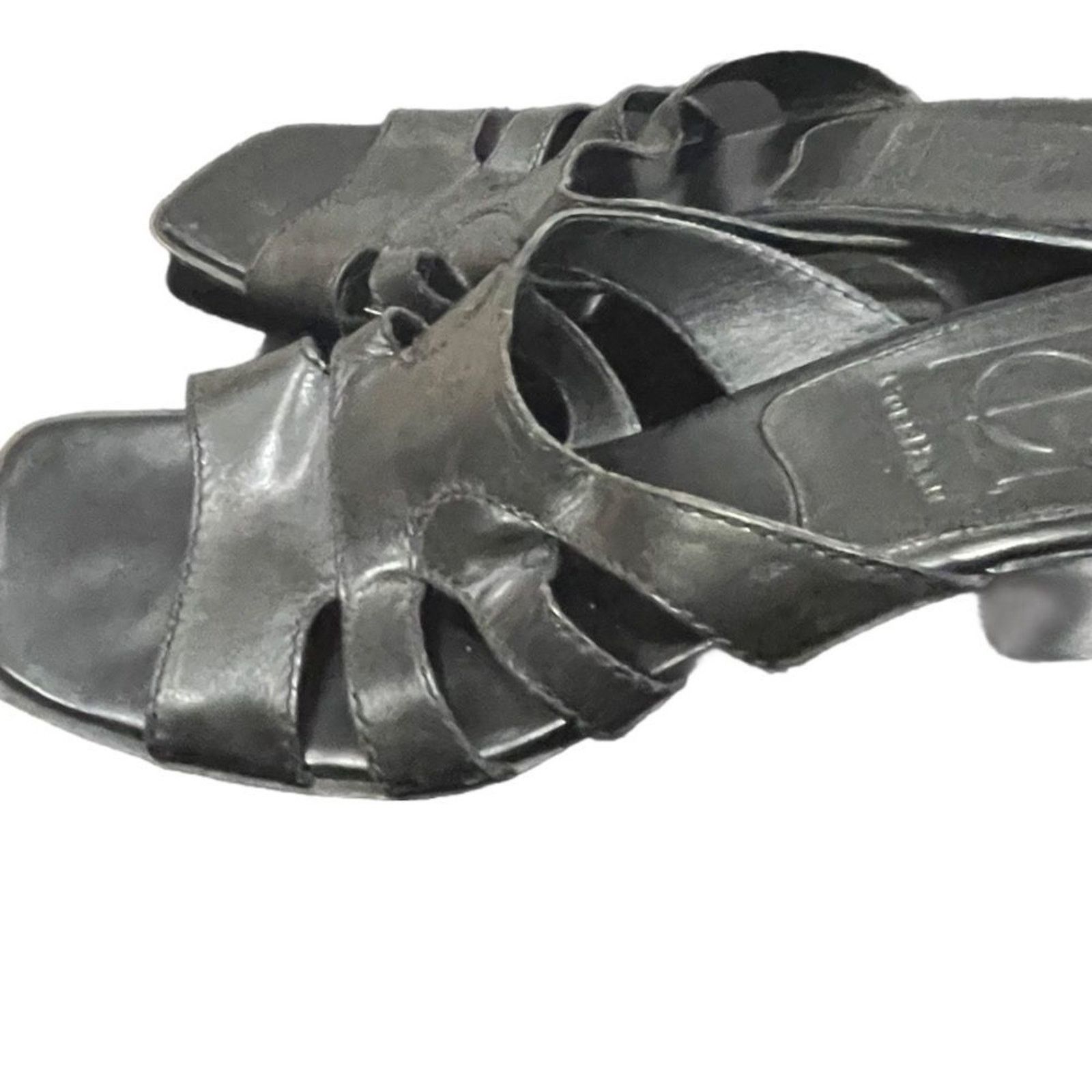 Cole Haan COLE HAAN Women's Black Leather Slip-On Sandals Sz 6.5B Size US 6.5 / IT 36.5 - 5 Thumbnail