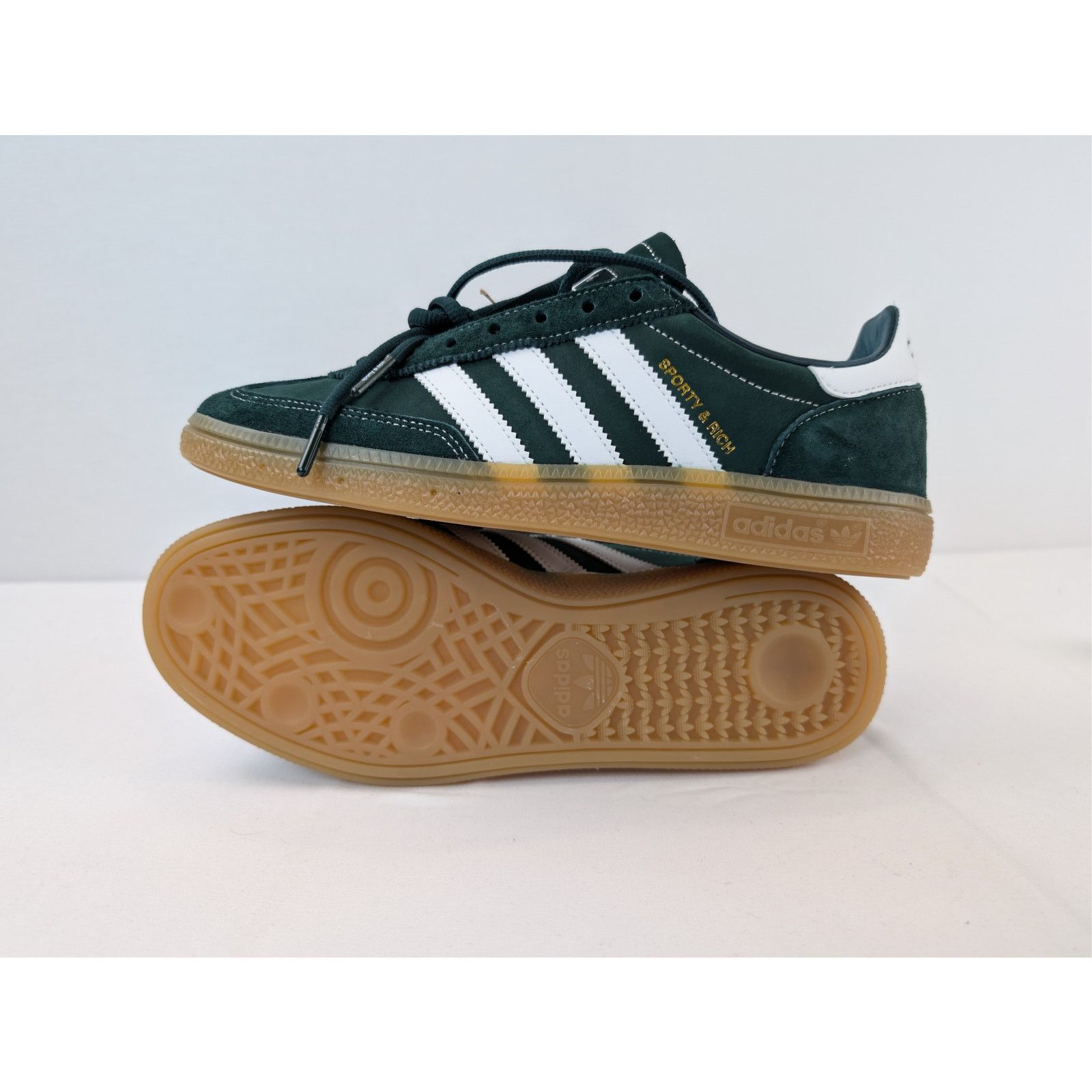 Adidas × Sporty & Rich o1rshd1 Handball Spezial x Sporty & Rich sneakers Dark Green Size US 12.5 / EU 45-46 - 12 Thumbnail