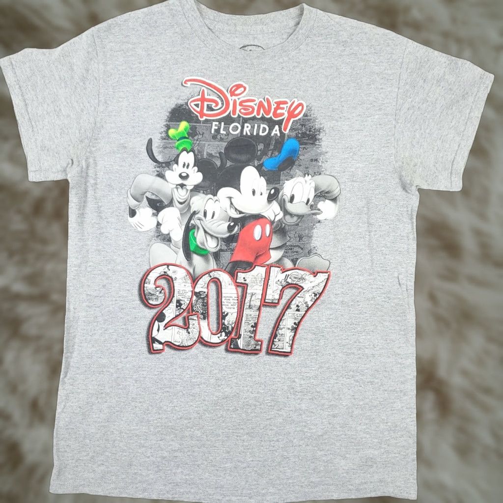 Disney Disney Mickey Goofy Gray Graphic T-Shirt Adult Small White Box Graphic Crew Neck Short Sleeve Mens Unisex - 2017 Disney Shirt 90s Inspired Size US S / EU 44-46 / 1 - 1 Thumbnail