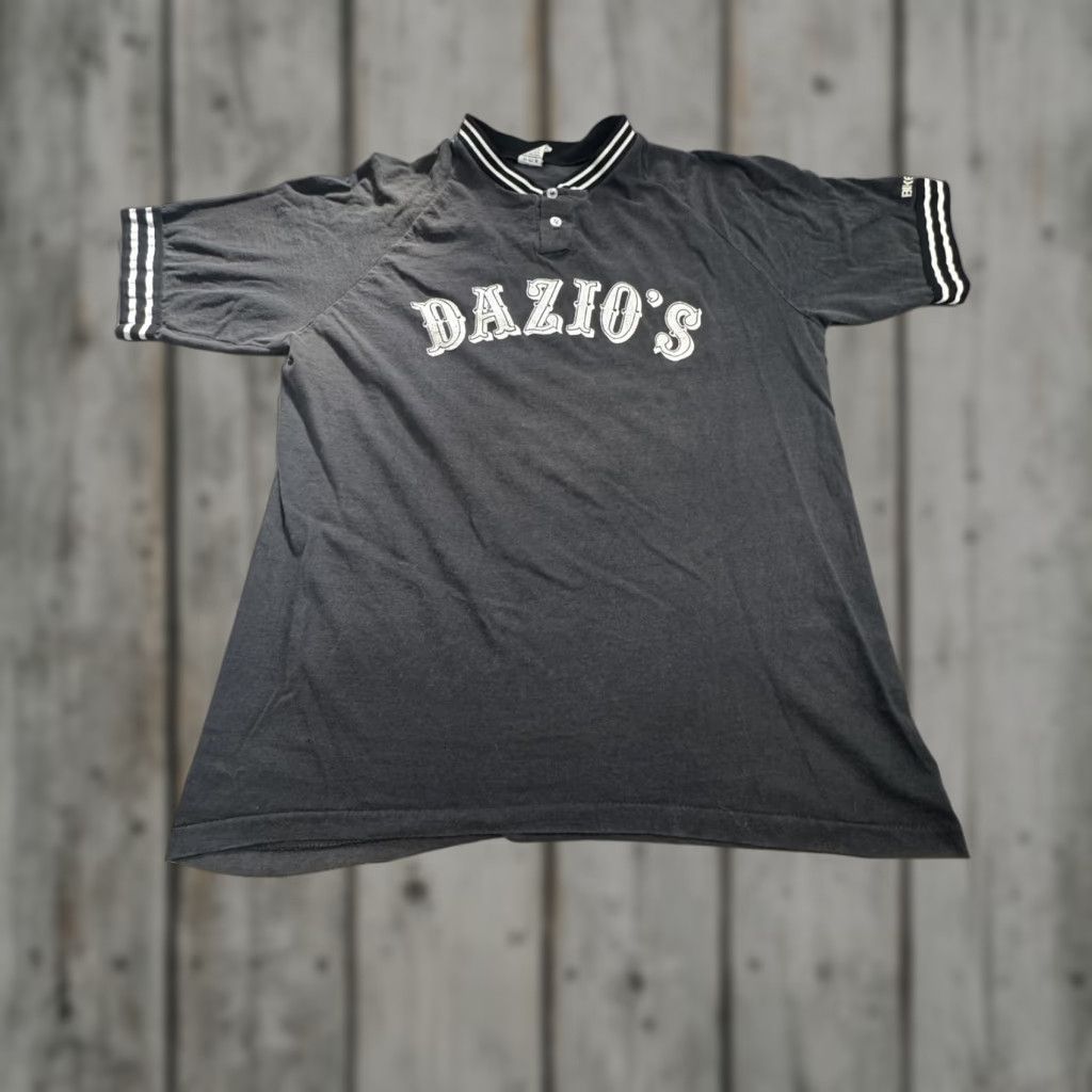 Vintage VINTAGE Bike Shirt Mens XL Black Football Jersey Henley Dazio's Raglan 90s 4015 Size US XL / EU 56 / 4 - 1 Thumbnail