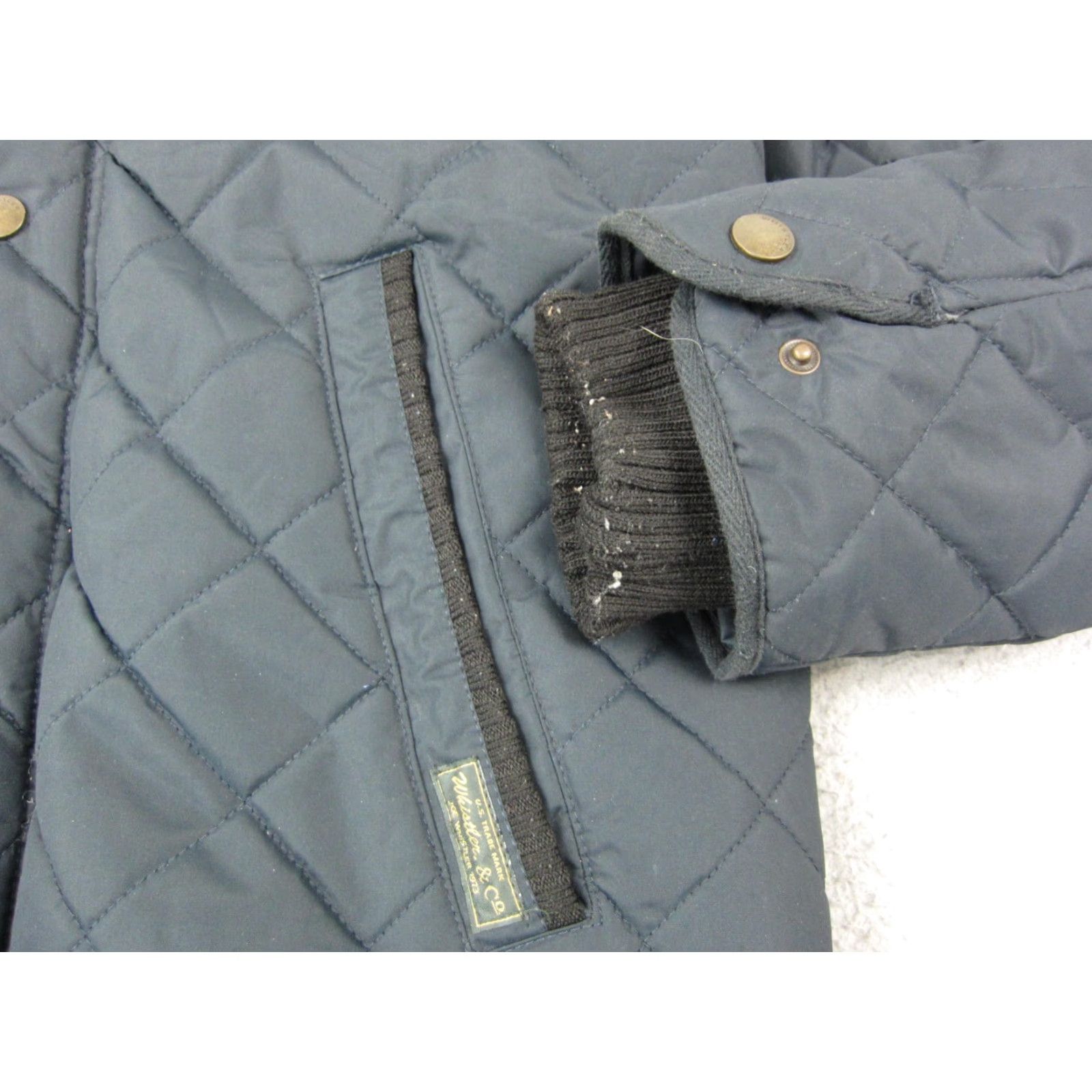 Whistles VINTAGE J. Whistler Jacket Bomber Jacket XL Blue Quilted Lined Zip Up Mens Big & Tall USA Logo 90s Size US XL / EU 56 / 4 - 3 Thumbnail