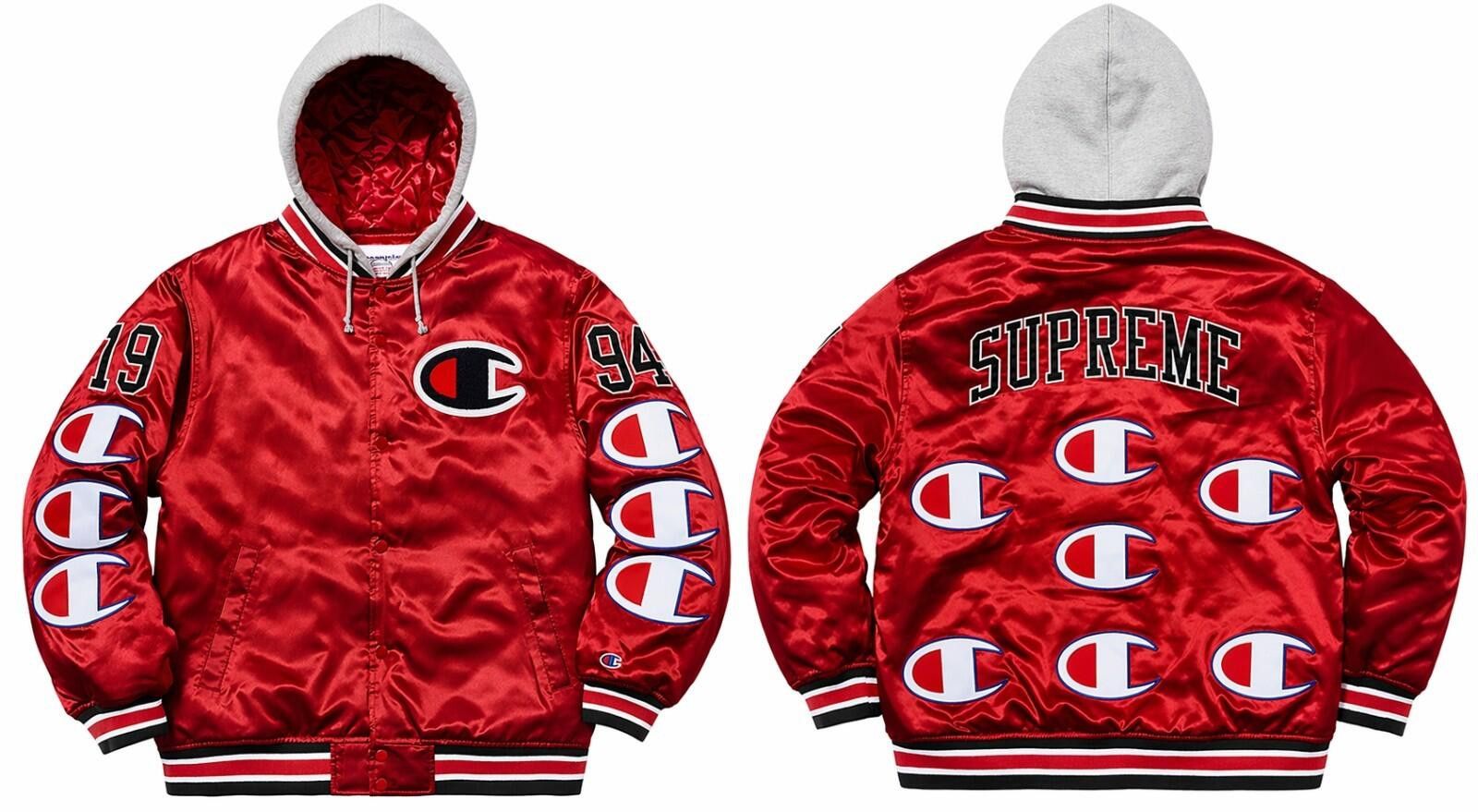 Champion × Streetwear × Supreme Supreme Champion Hooded Satin