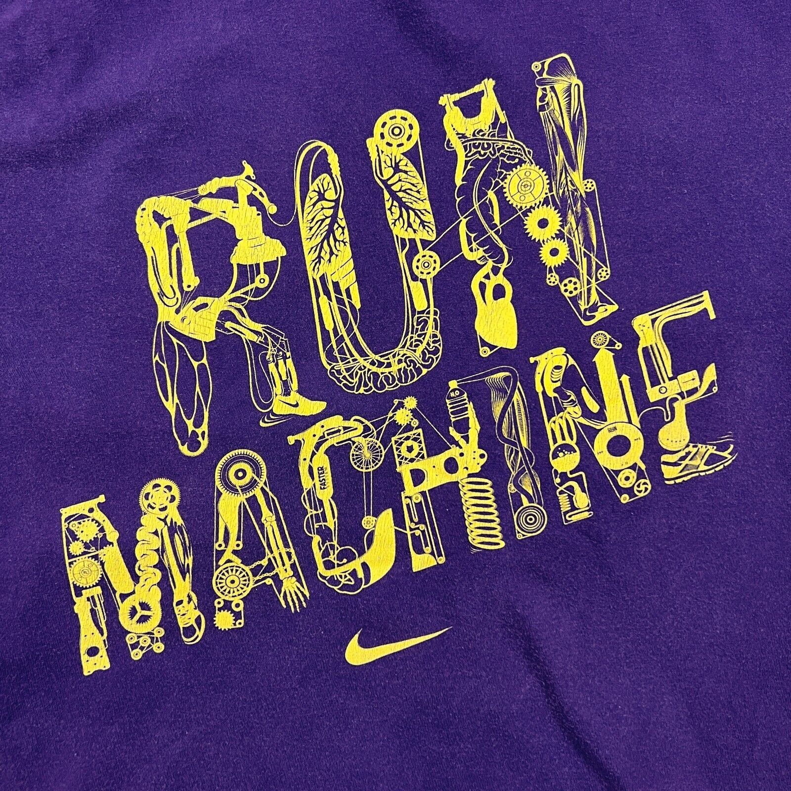 Nike × Vintage Nike Sportswear T Shirt Run Machine Swoosh Short Sleeve Tee Size US L / EU 52-54 / 3 - 2 Thumbnail