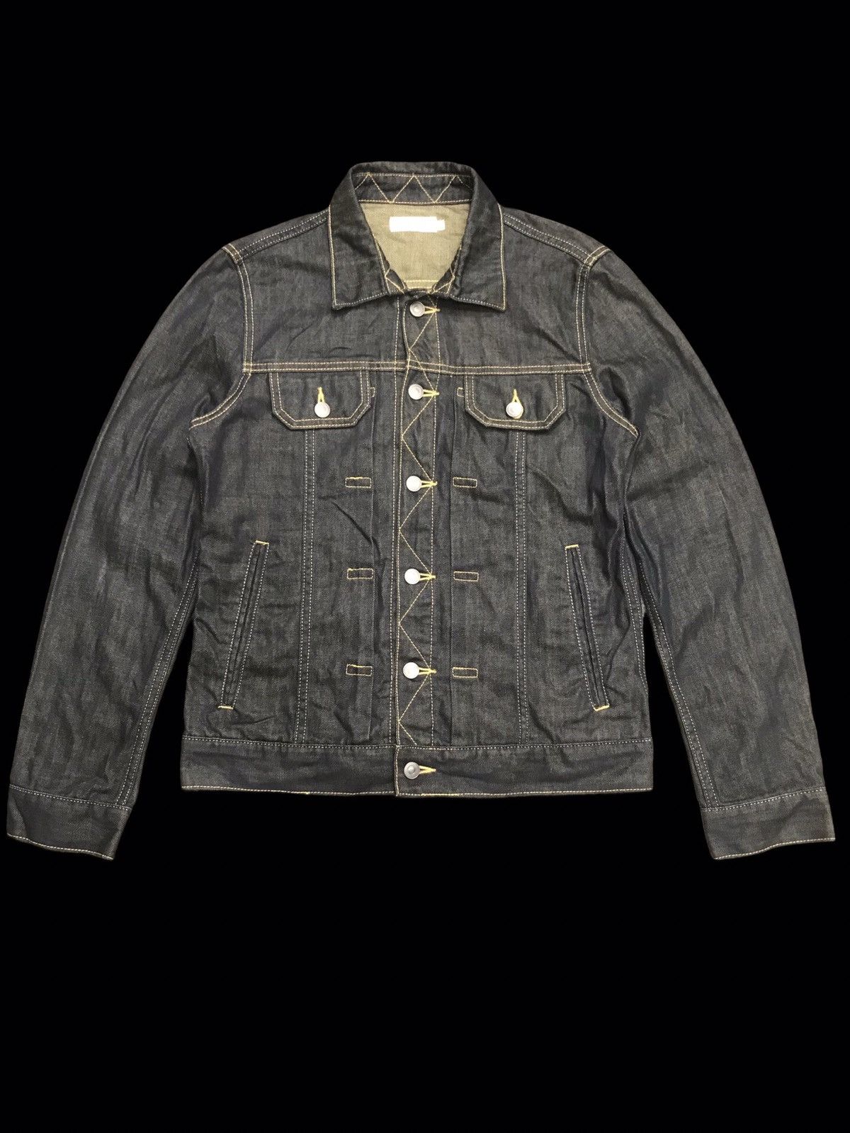 Japanese Brand 💥ARCHIVAL💥EDIFICE MUDWASH DENIM TRUCKER F201 Size US XS / EU 42 / 0 - 1 Thumbnail