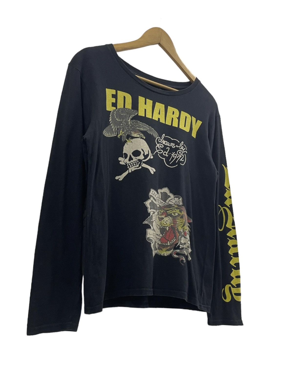 image of Ed Hardy Fullprint Tshirt in Black, Men's (Size XS)