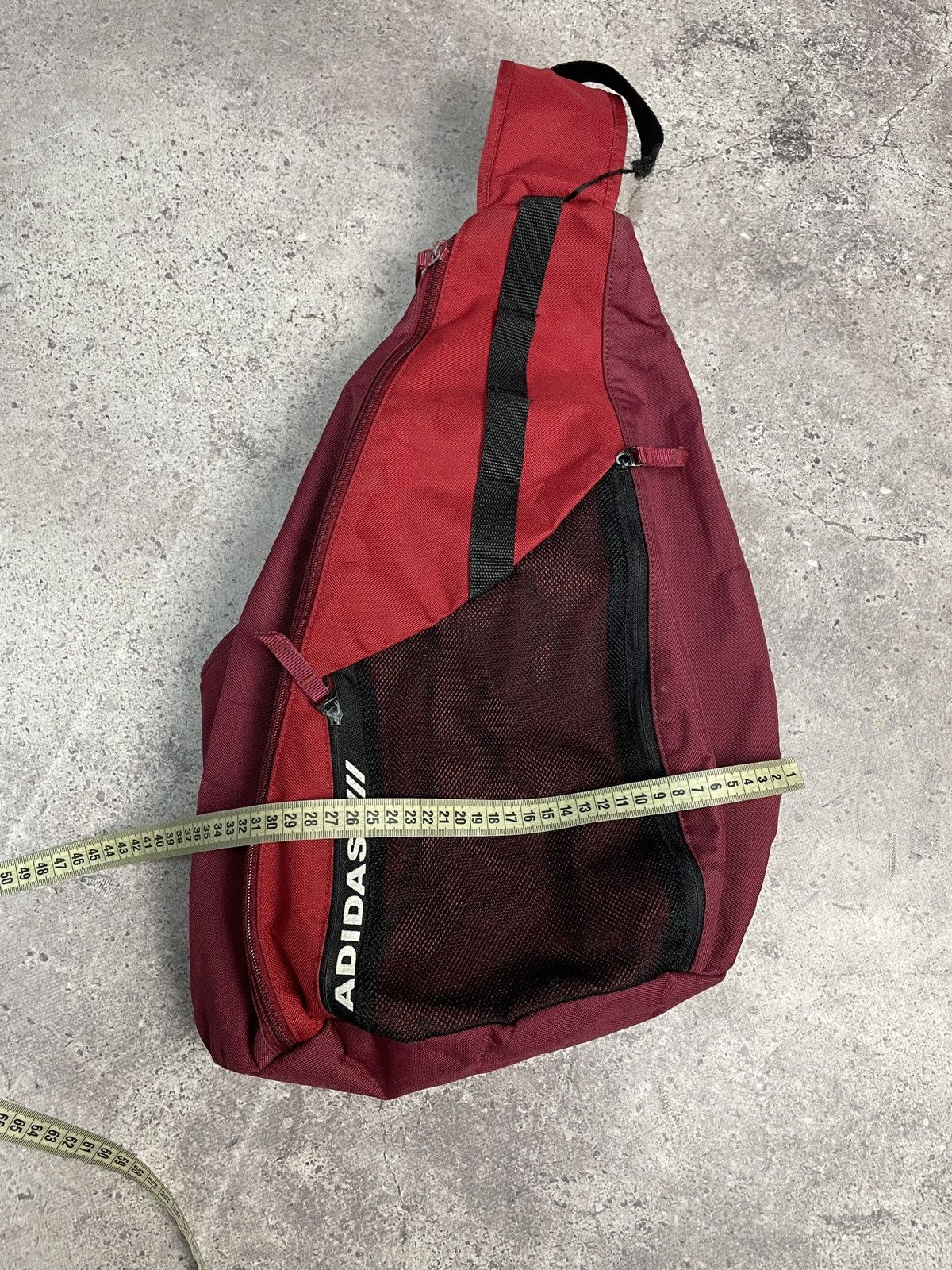 Vintage Vintage Y2K Adidas Y-3 Style Burgandy Dark Grey Sling Bag Size ONE SIZE - 17 Thumbnail