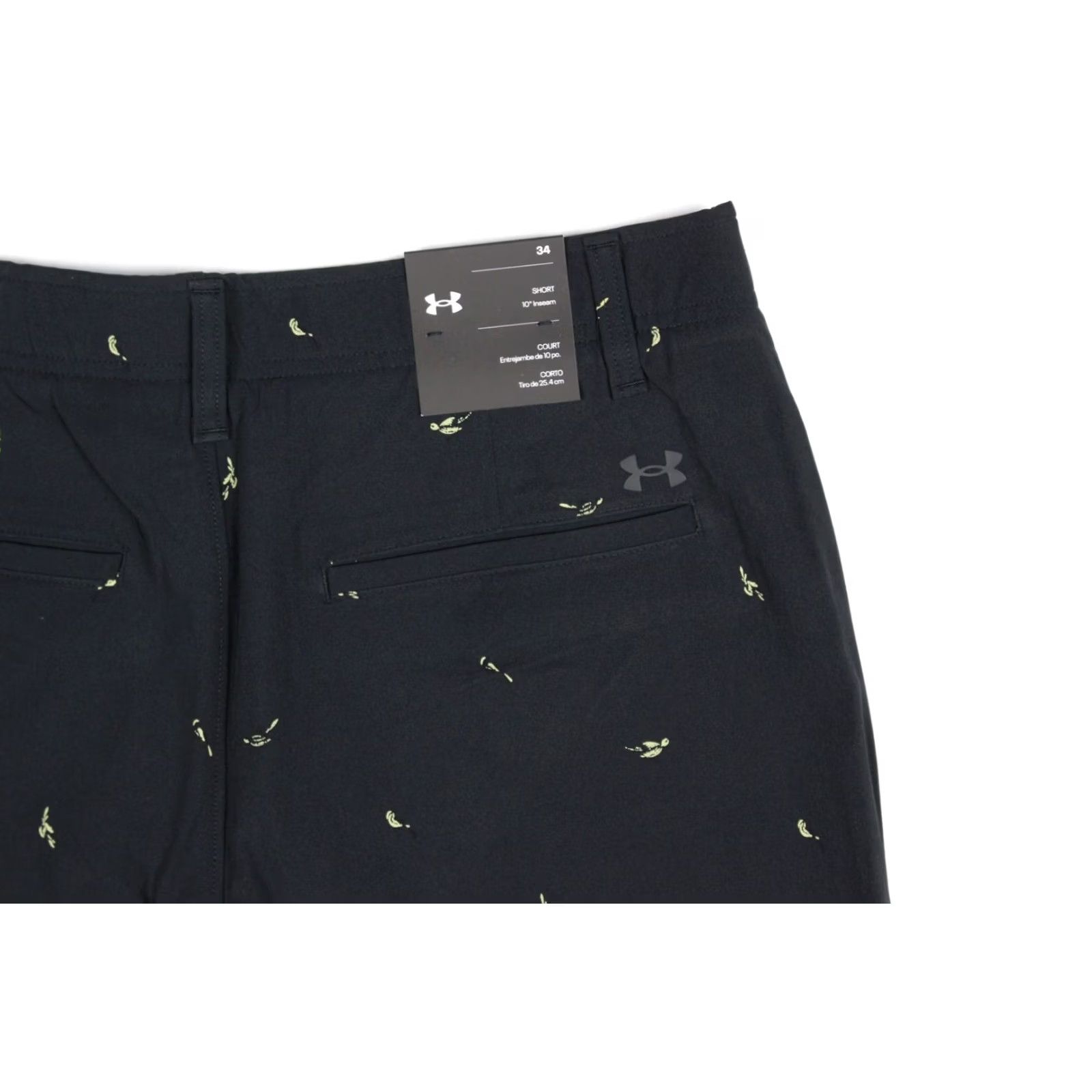 Under Armour Under Armour Men's 10" Golf Printed Shorts Size 34 Fly Fishing Black 1377303 Size US 34 / EU 50 - 3 Thumbnail