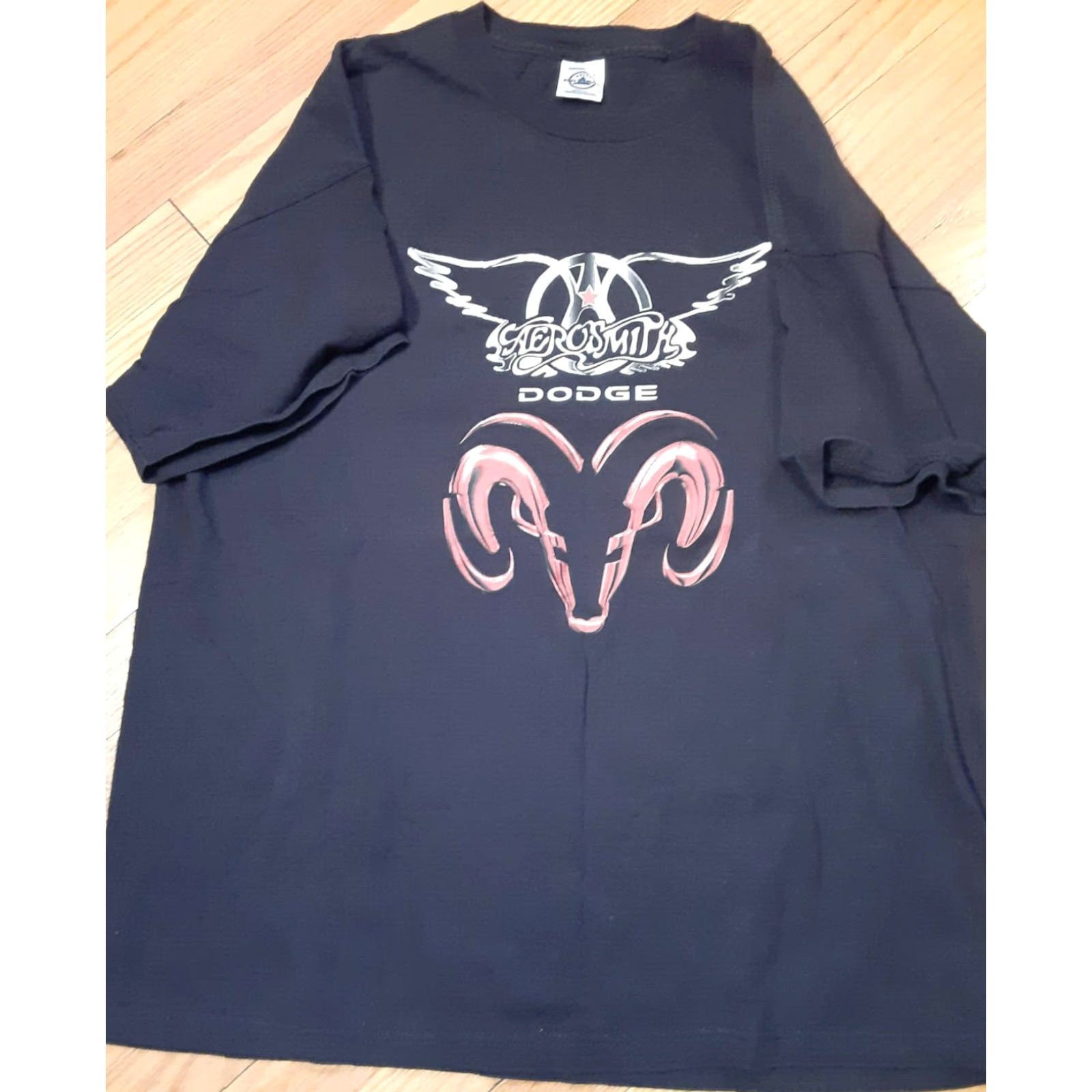 Vintage VINTAGE Aerosmith Dodge Ram T-Shirt Black XL Delta Pro Weight Rams Head Mens Short Sleeve Graphic Pattern 29in Long 23in Pit to Pit Size US XL / EU 56 / 4 - 4 Thumbnail