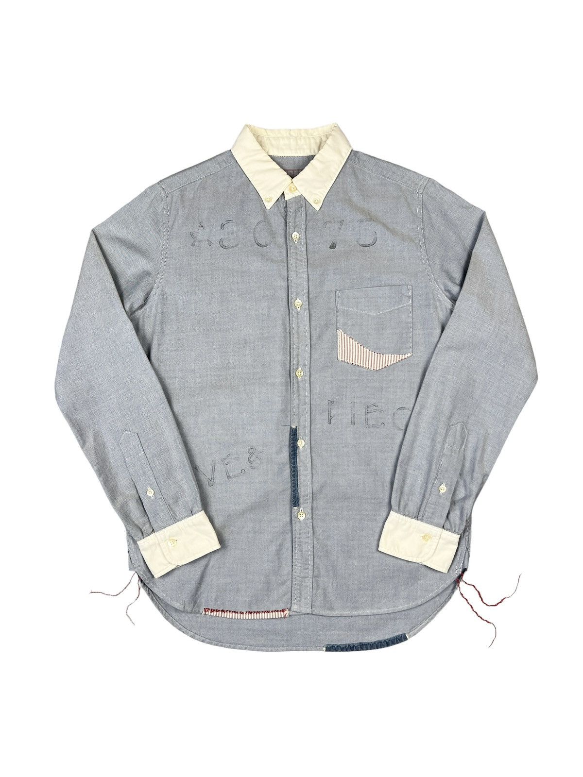 image of Surfin’ Cowboy By Sunny Sports Cut & Sewn Button Up Shirt in Blue, Men's (Size Medium)
