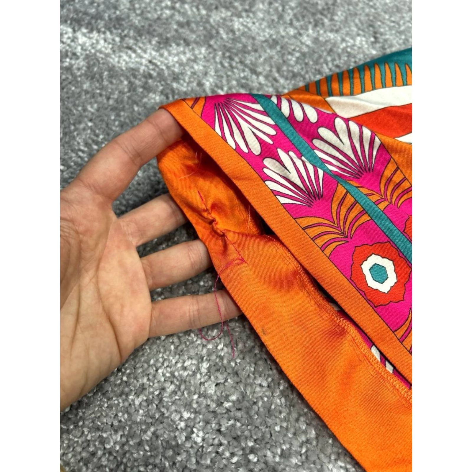 Zara Zara Pants Womens Medium Pink Orange Multi Satin Culottes Pull On Size 32" / US 10 / IT 46 - 2 Thumbnail
