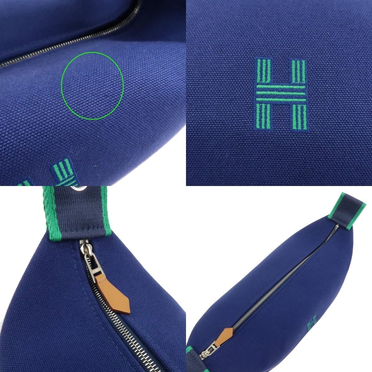 Hermes Hermes Bride A Brac PM Canvas Cosmetic Pouch Navy Size ONE SIZE - 4 Thumbnail