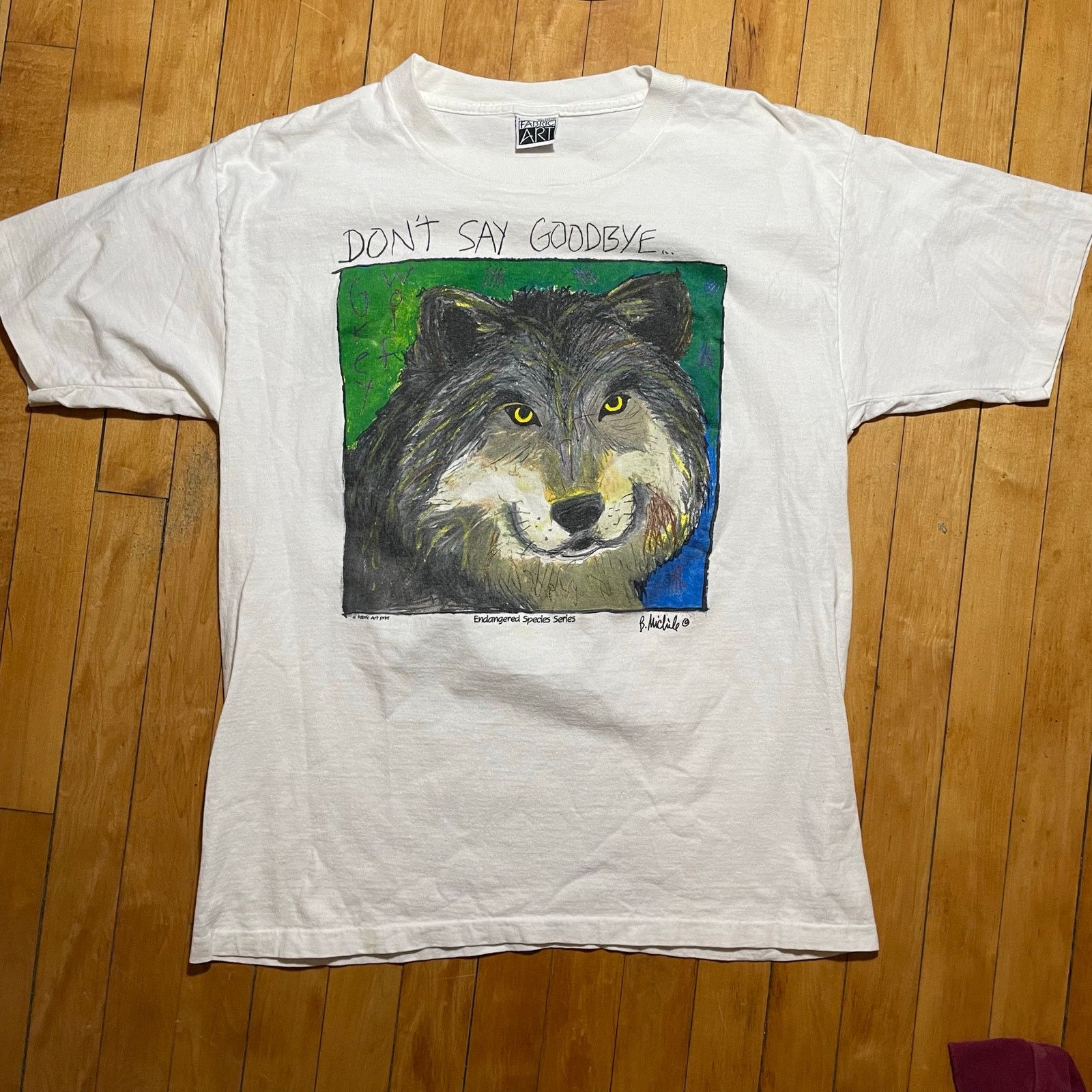 Vintage Don't Say Goodbye Wolf Nature Art Tee Size L Size US L / EU 52-54 / 3 - 1 Thumbnail