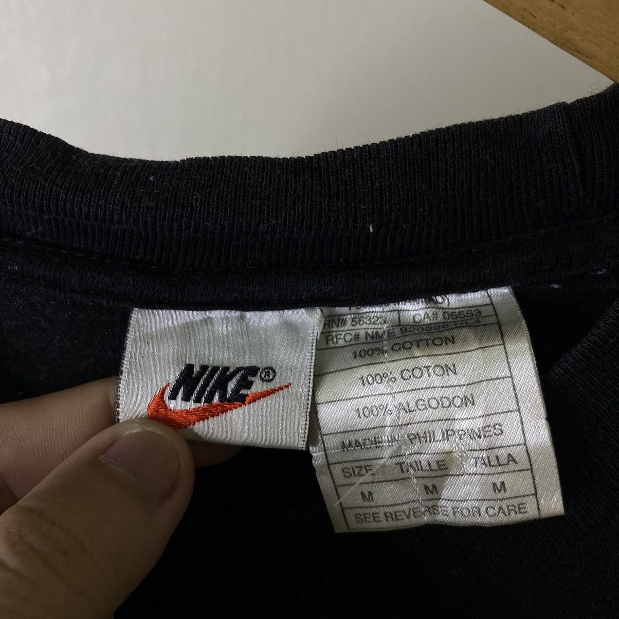 Nike × Vintage Vintage 1990s Nike Big Swoosh Tee Size US M / EU 48-50 / 2 - 3 Thumbnail