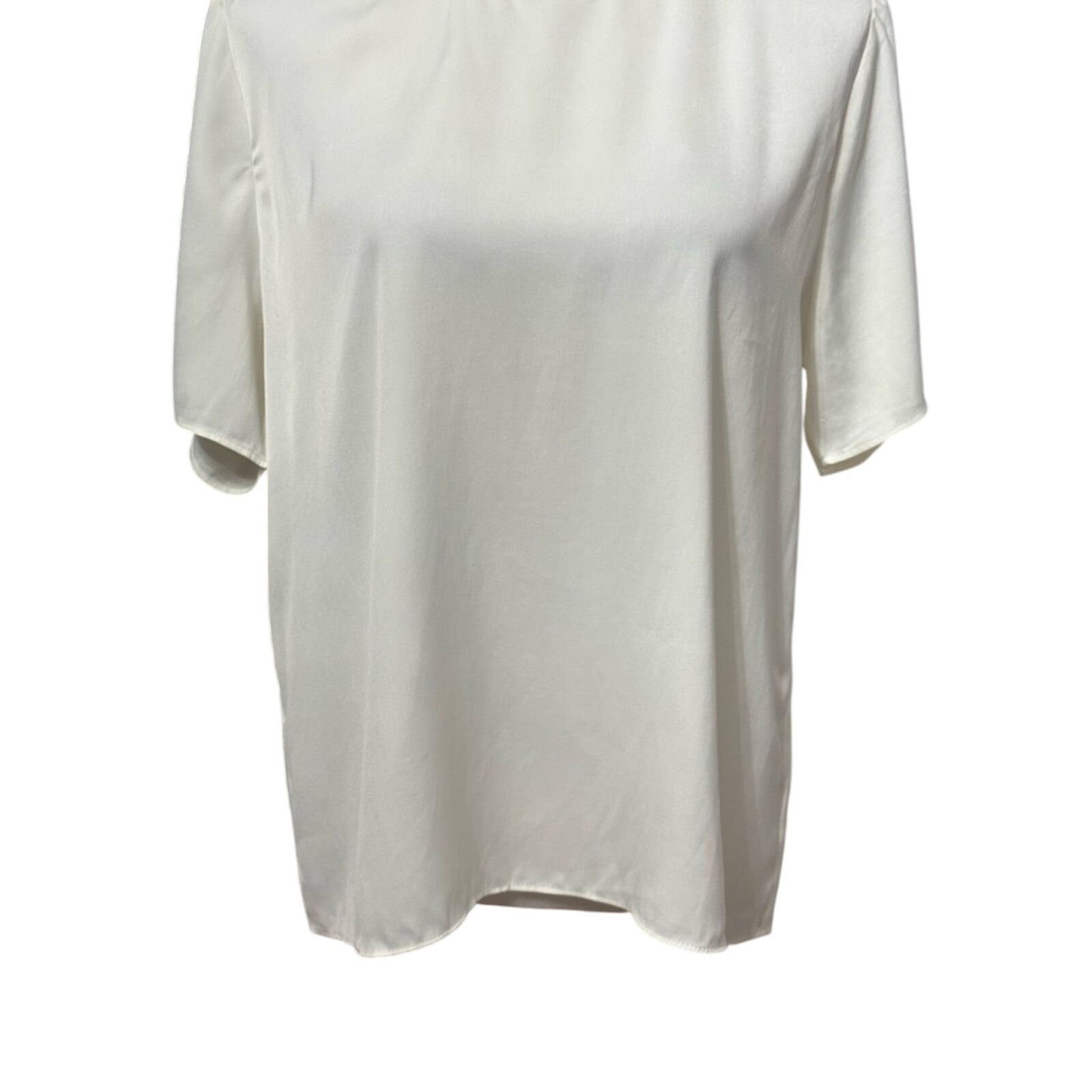 Other Socialite Blouse Short Sleeves Petal Fold Back Off White L Size L / US 10 / IT 46 - 3 Thumbnail