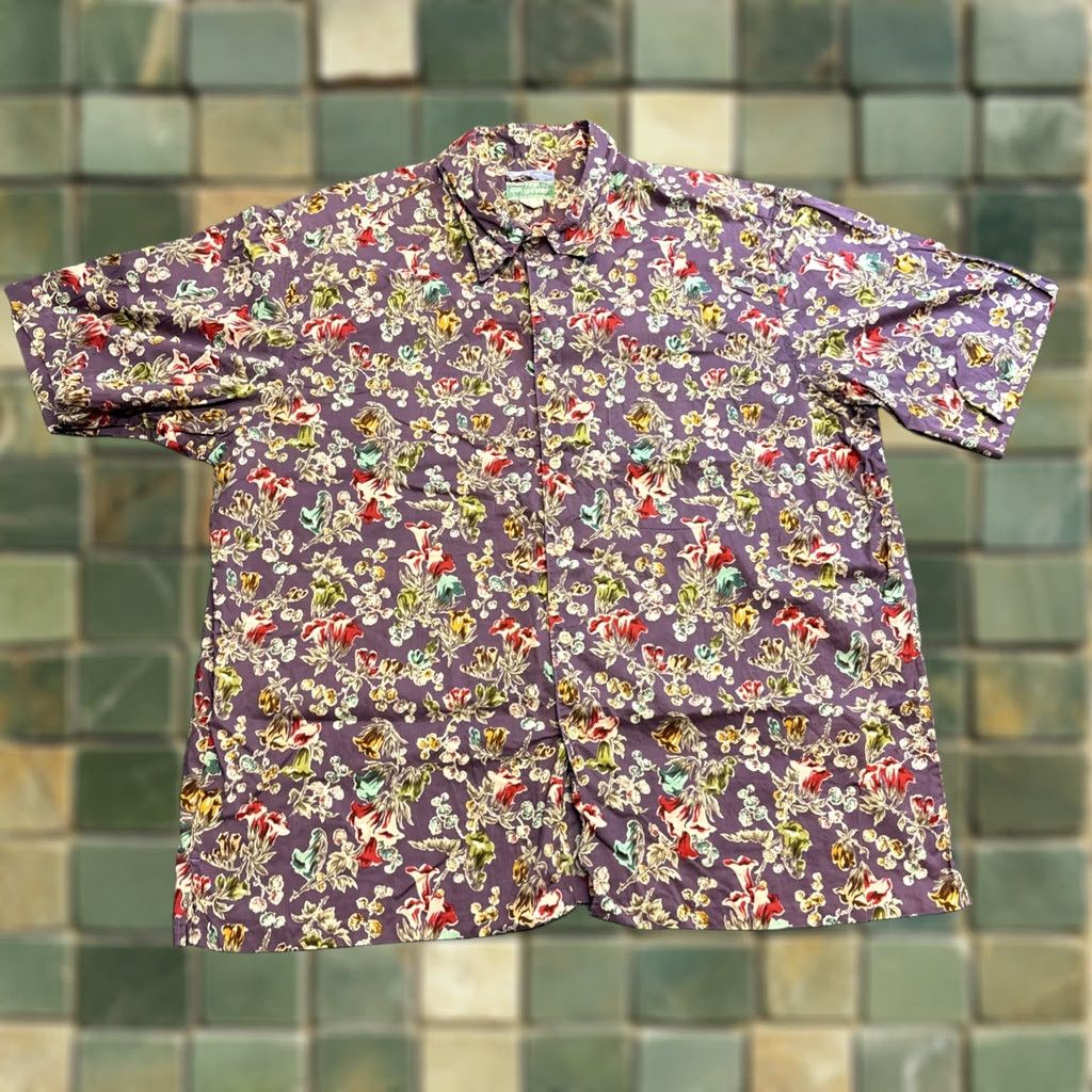 Reyn Spooner VINTAGE Reyn Spooner Shirt Mens XL Hawaiian Floral Purple Tiki Trad Beach Camp Retro Size US XL / EU 56 / 4 - 1 Thumbnail