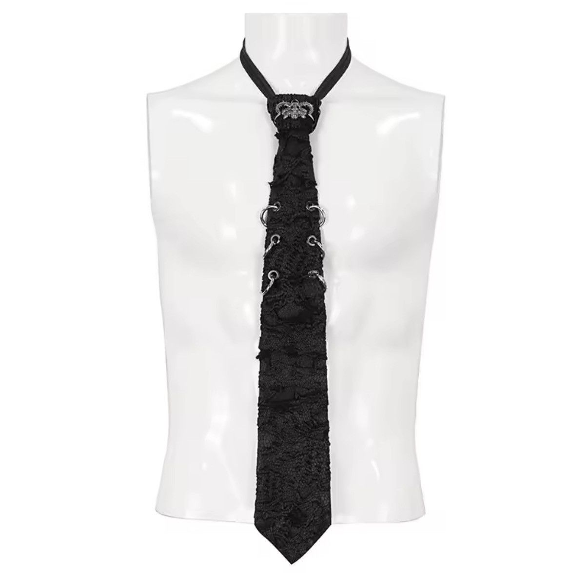 Other Gothic Punk Skull Black Lace Tie Size ONE SIZE - 1 Thumbnail