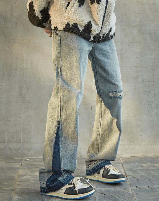 Japanese Brand × Jean Japanese retro stitching straight jeans simple Size US 32 / EU 48 - 1 Thumbnail