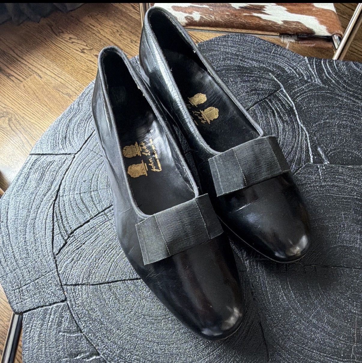 John Lobb John Lobb Black Patent Leather Pump Slippers Bow Size US 10.5 / EU 43-44 - 9 Thumbnail