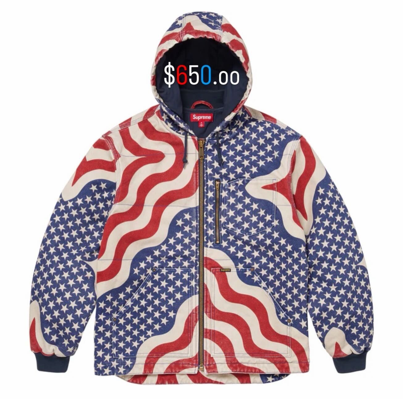 Supreme ss26 supreme quilted flag jacket Size US S / EU 44-46 / 1 - 1 Thumbnail