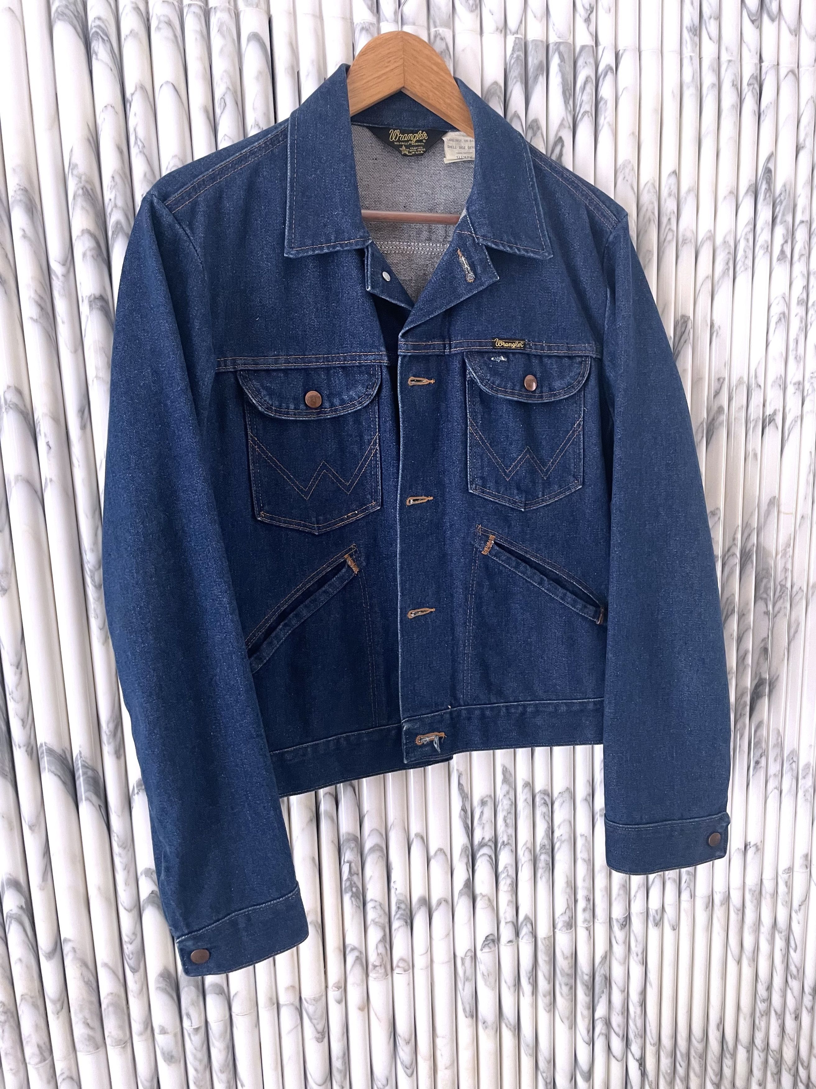 Wrangler DEADSTOCK 1970'S VINTAGE INDIGO DENIM JACKET US MADE Size US M / EU 48-50 / 2 - 3 Thumbnail