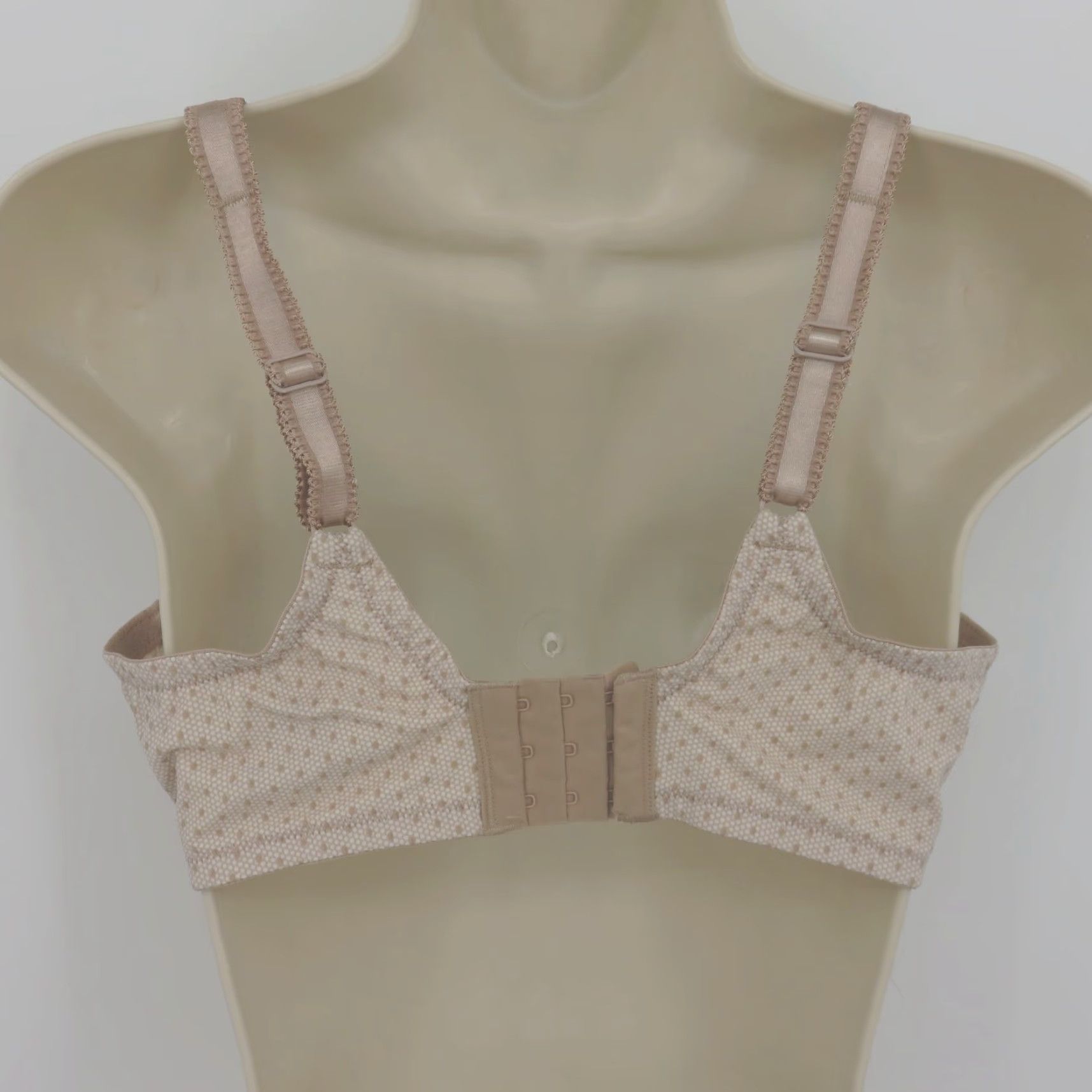 Vintage OLGA Bra 36D Luxury Lift Full Coverage Underwire Beige Polka Dot T-Shirt Bra Women Size ONE SIZE - 6 Thumbnail