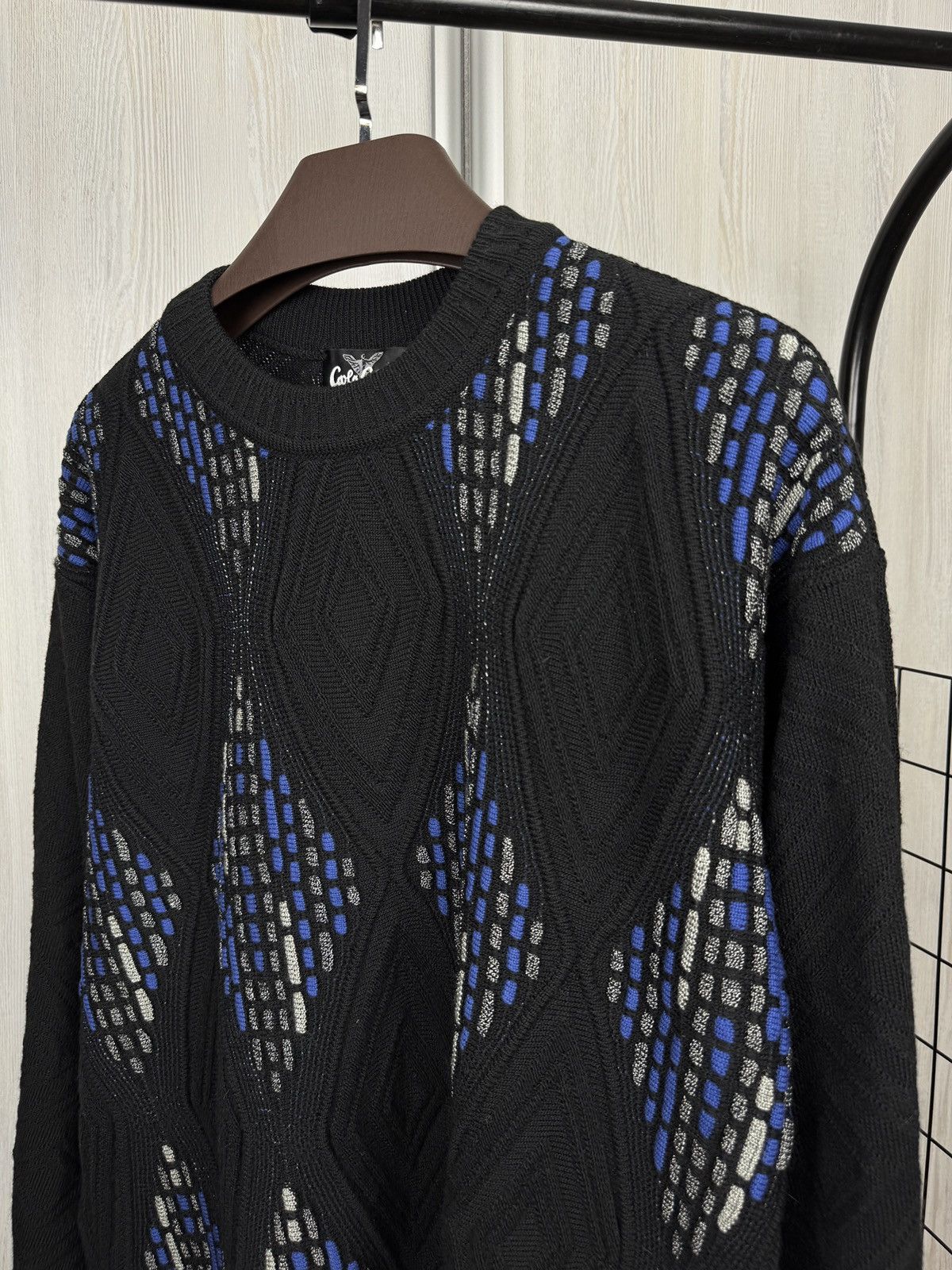 Carlo Colucci Carlo Colucci black cable knitted wool sweater size 54 Size US L / EU 52-54 / 3 - 5 Thumbnail