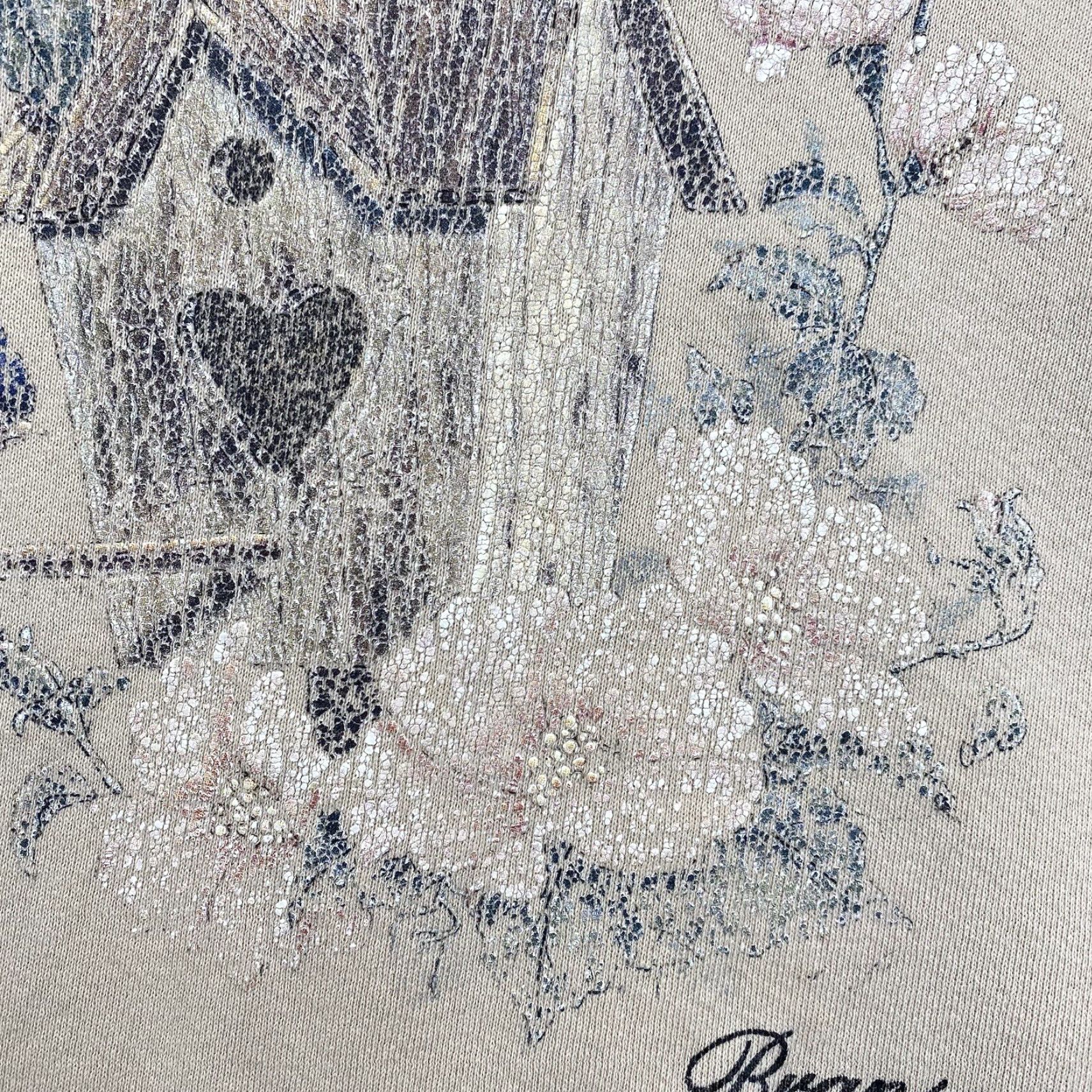Vintage Vintage Unisex Bird Sweatshirt Adult Medium Beige Faded Graphic Print Winter Cottagecore Size M / US 6-8 / IT 42-44 - 6 Thumbnail