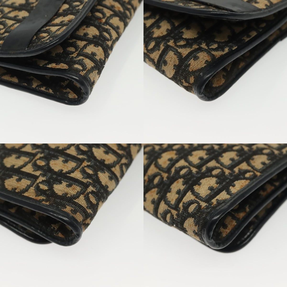Dior DIOR Trotter Canvas Chain Shoulder Bag Navy Gold Size ONE SIZE - 10 Thumbnail