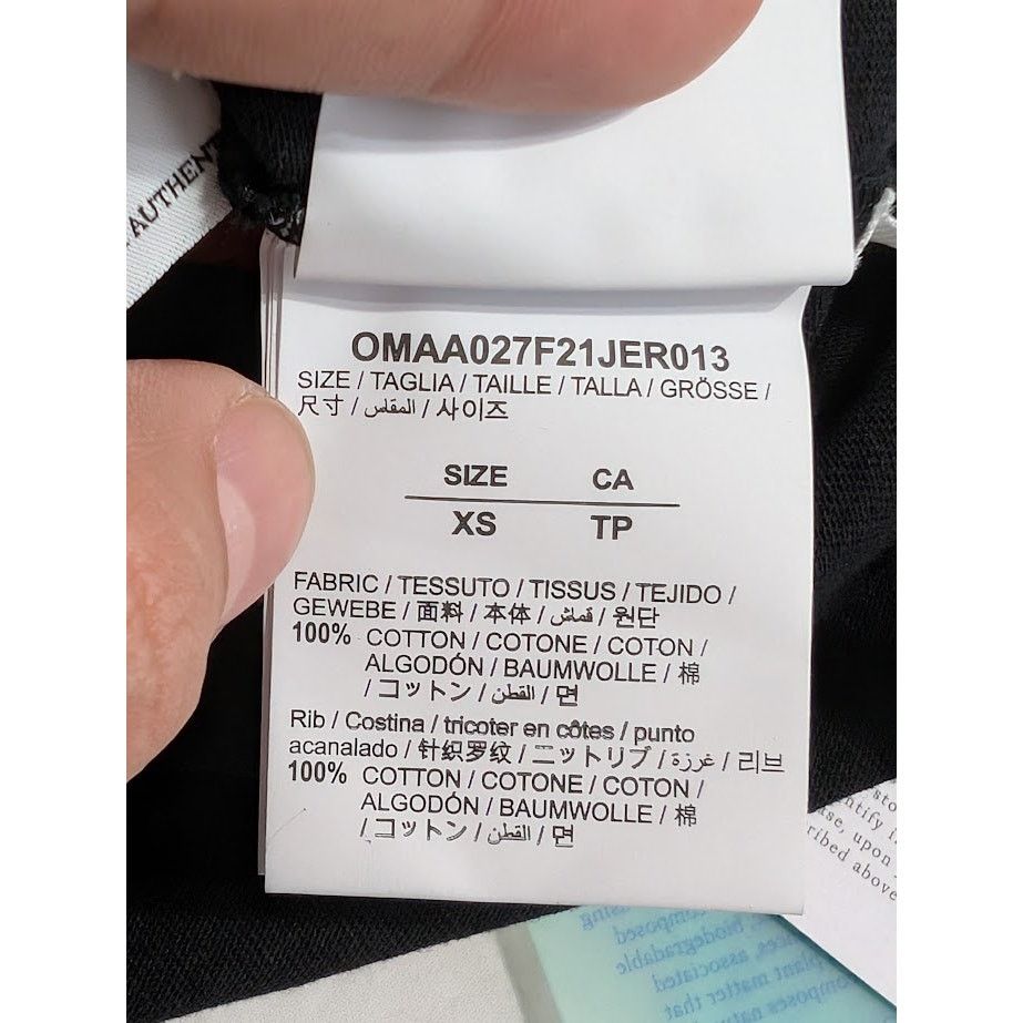 Off-White o1rshd1 Q:2 / Carav Arrow S/S Slim Tee in Black/White Size US XS / EU 42 / 0 - 17 Thumbnail