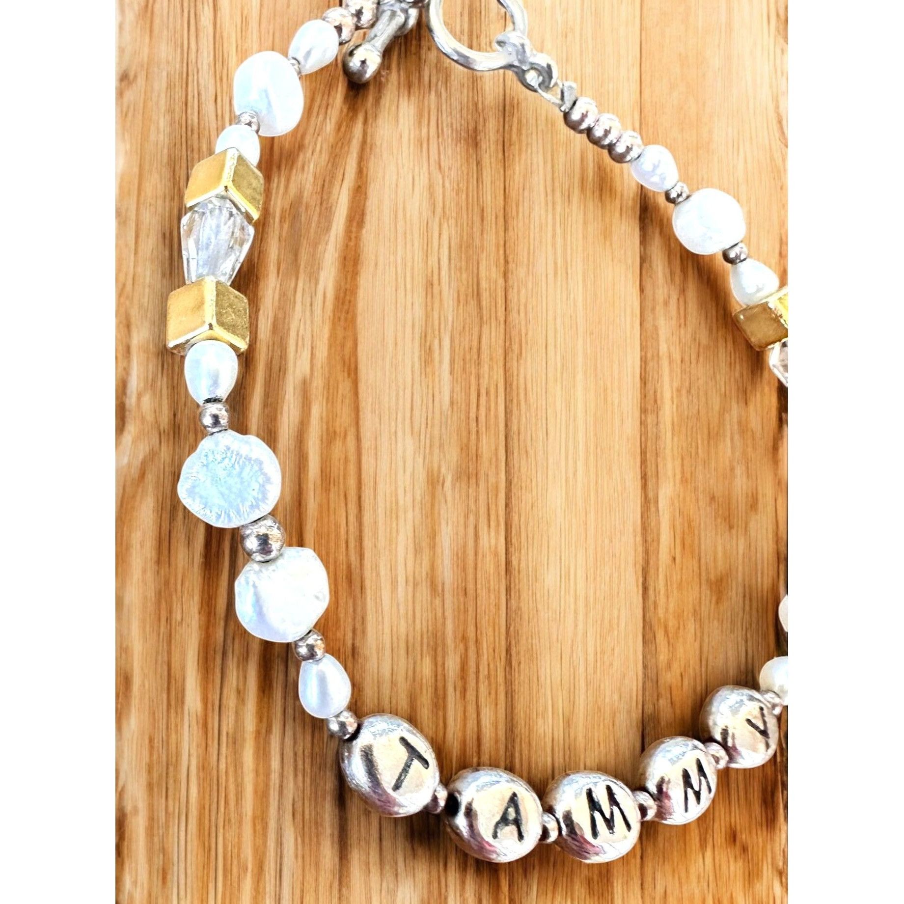 Handmade VTG Handmade Freshwater Pearl Bracelet Tammy Birthday Annive Size ONE SIZE - 5 Thumbnail