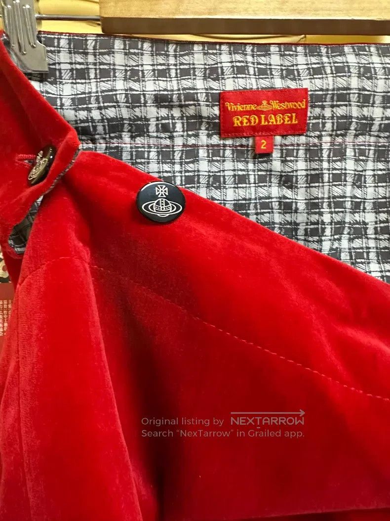 Vivienne Westwood Vivienne Westwood size M Red Velvet Skirt Size 23" - 2 Thumbnail