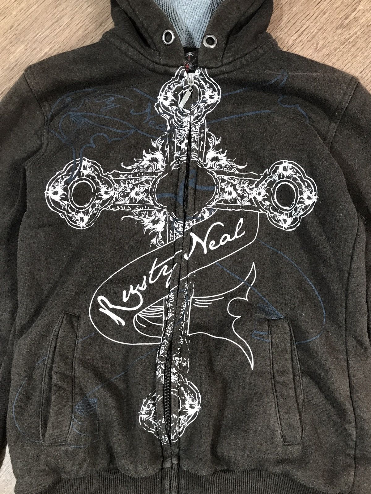 Japanese Brand Vintage Zip Hoodie Ed Hardy Style Y2K Size S / US 4 / IT 40 - 3 Thumbnail